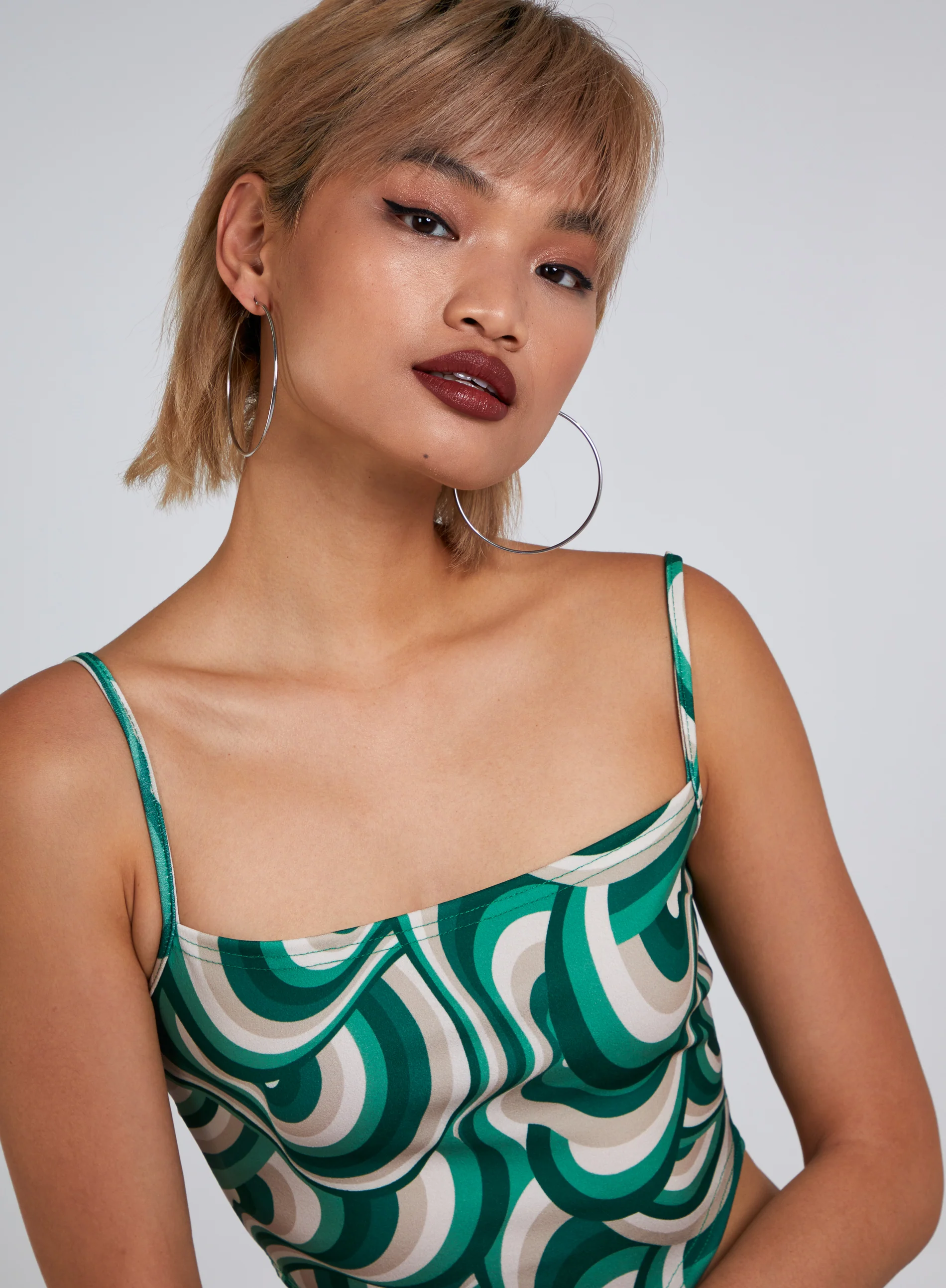 Abstract Print Handkerchief Top - Image 3