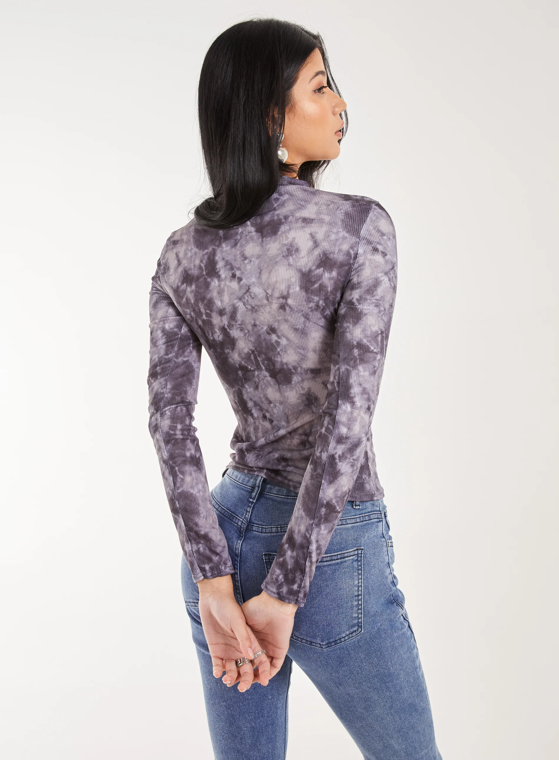 Acid Distressed Look Double Zip Top - Image 5