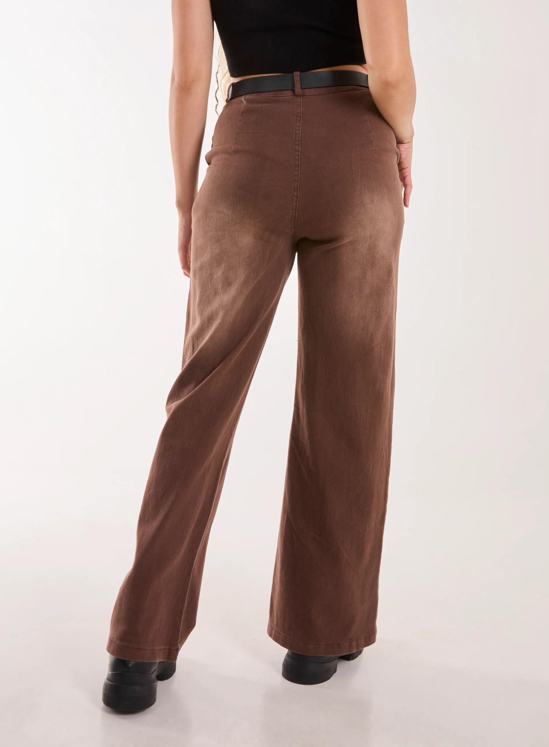 Acid Wash Wide Leg Jeans - Image 4