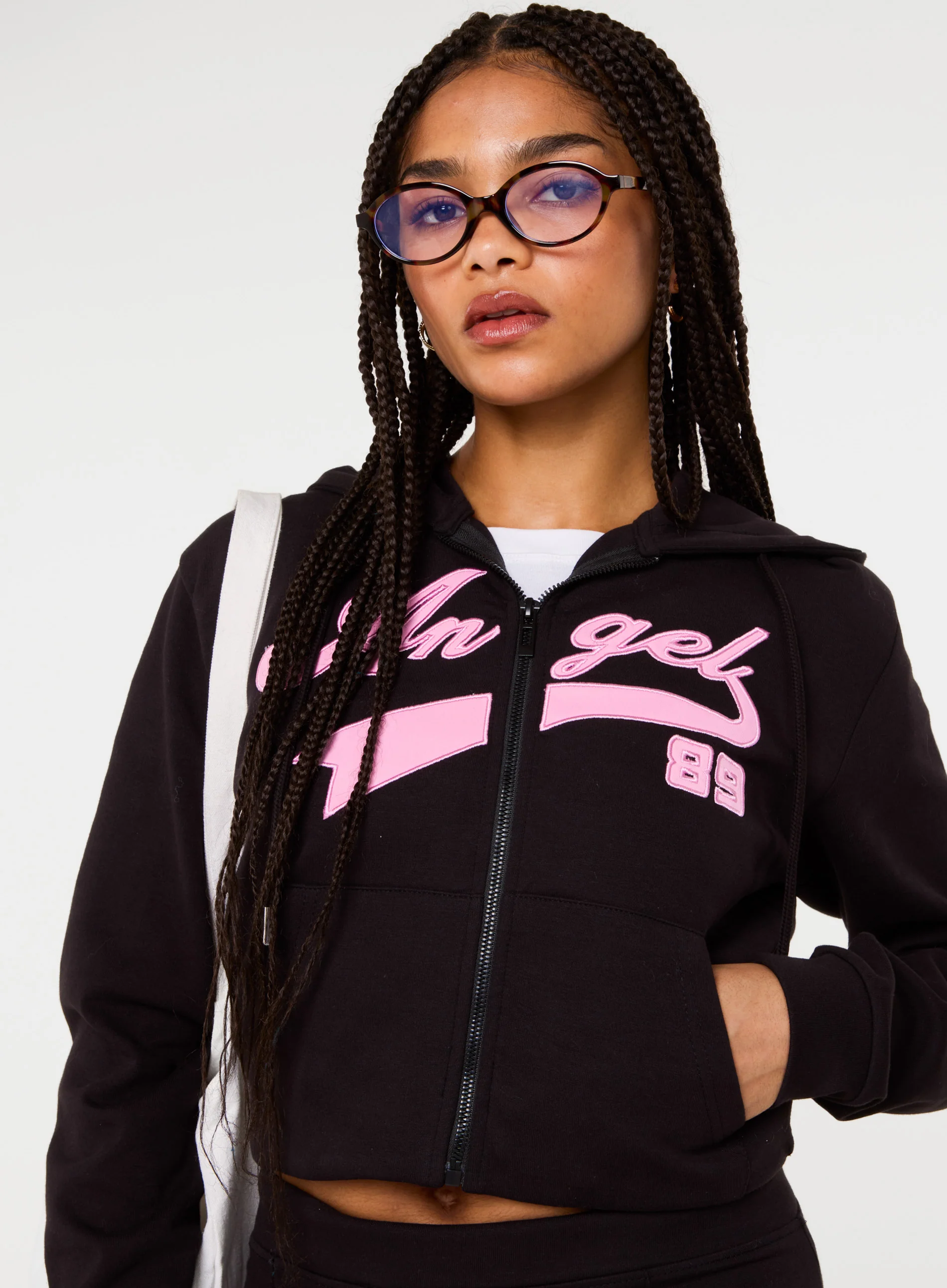 Angel Slogan Hoodie - Image 3