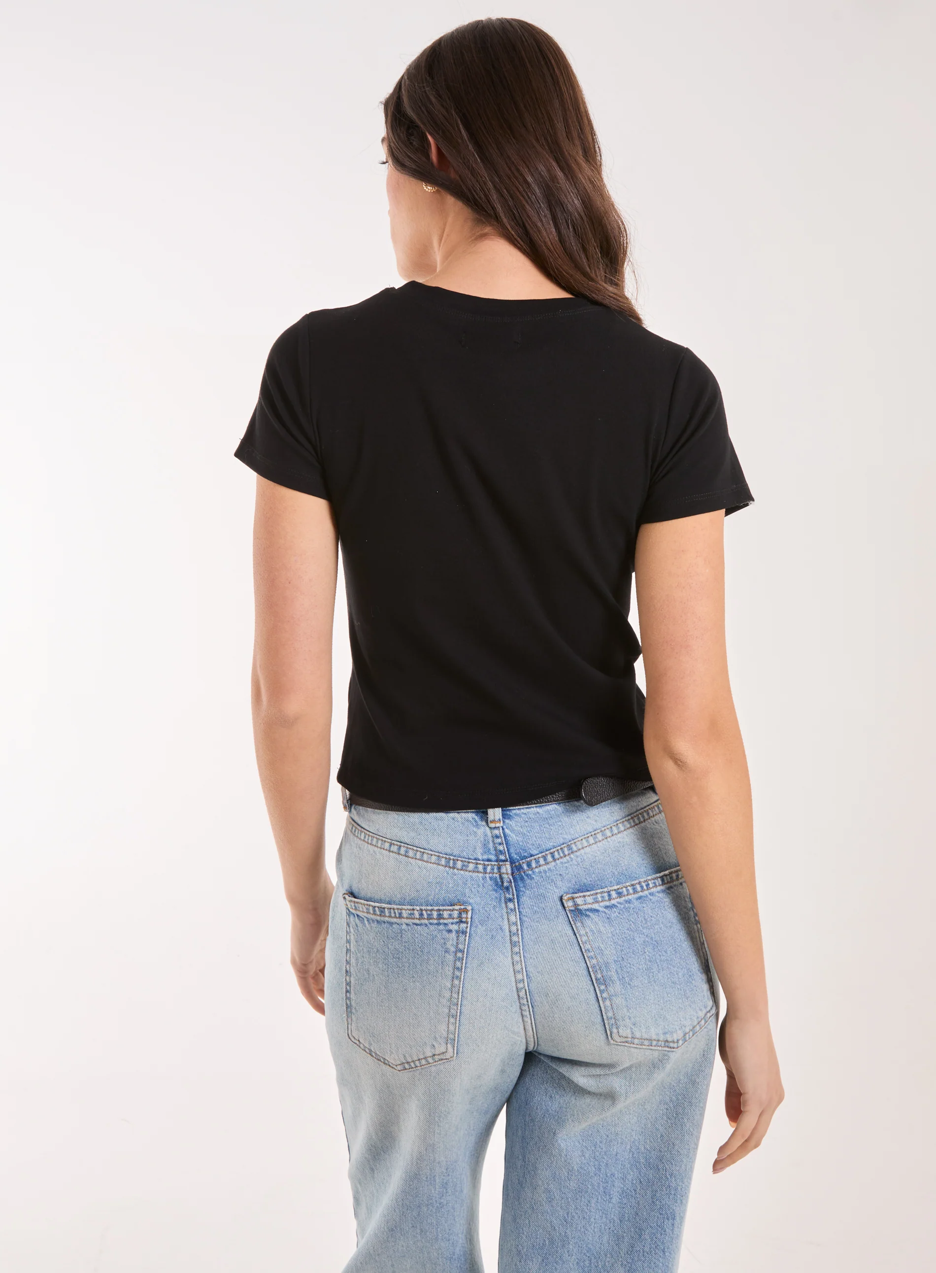 Slogan Heart Diamante Baby Tee - Image 4