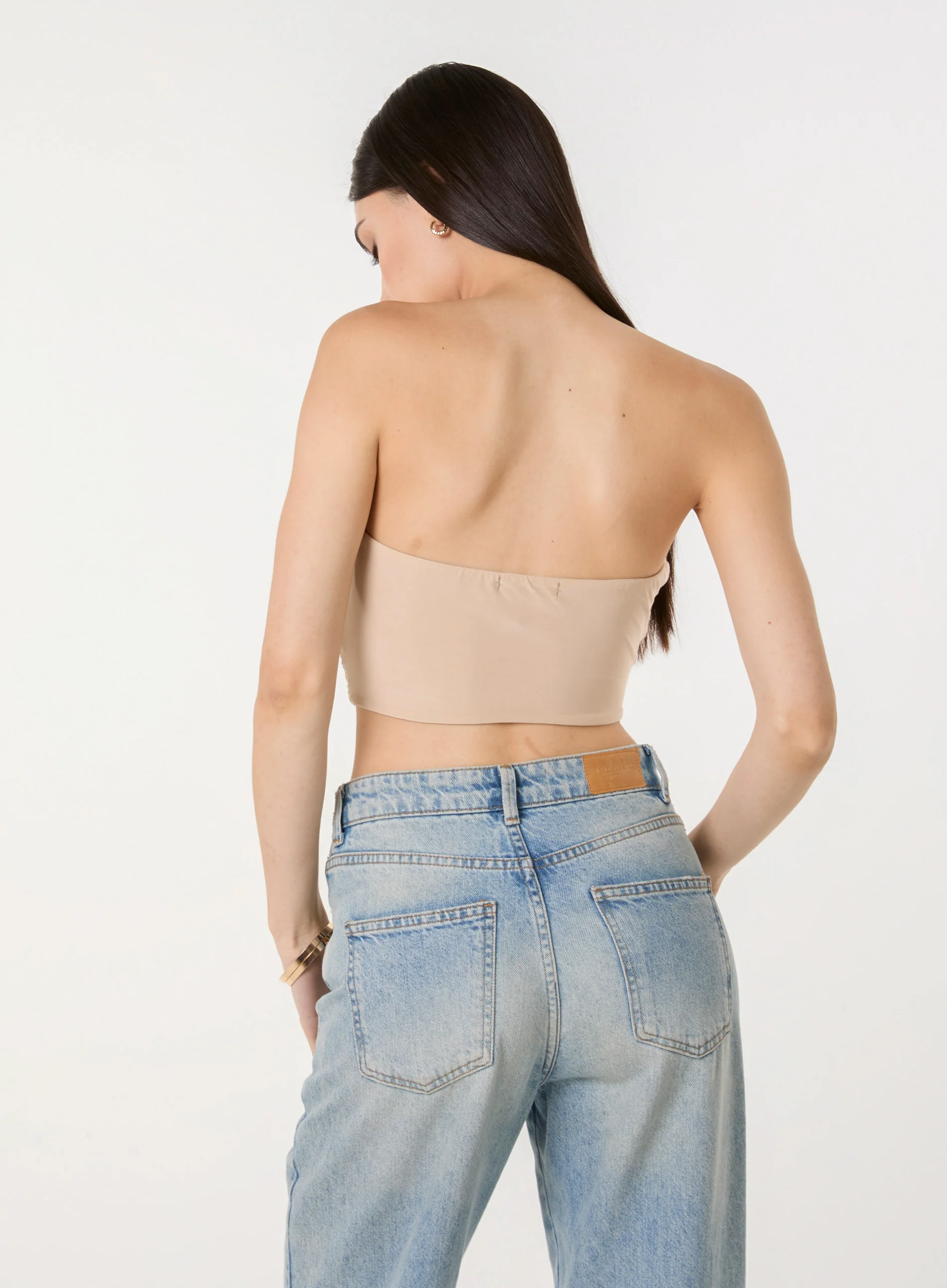 Bandeau Eyelet Detail Corset Top - Image 4