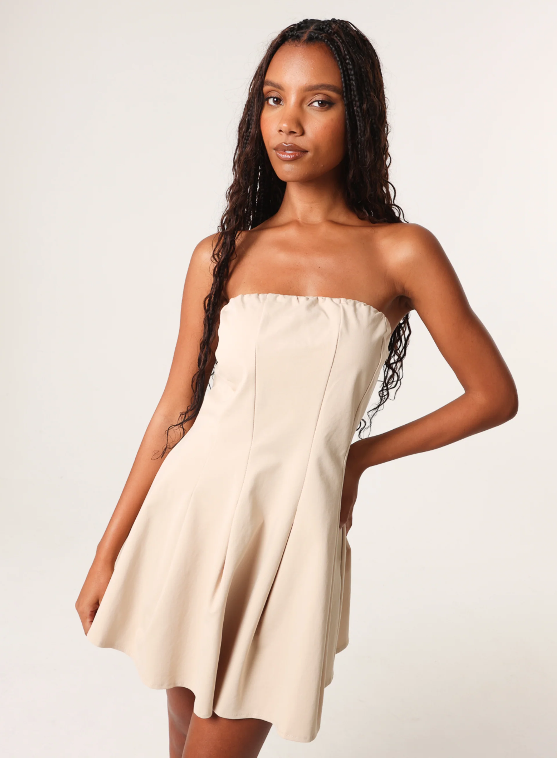 Bandeau Seam Detailed Mini Dress - Image 3
