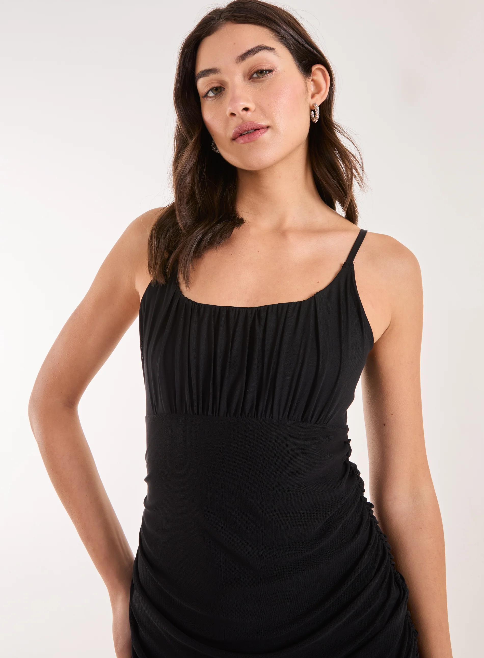 Bengaline Mesh Mini Dress - Image 3