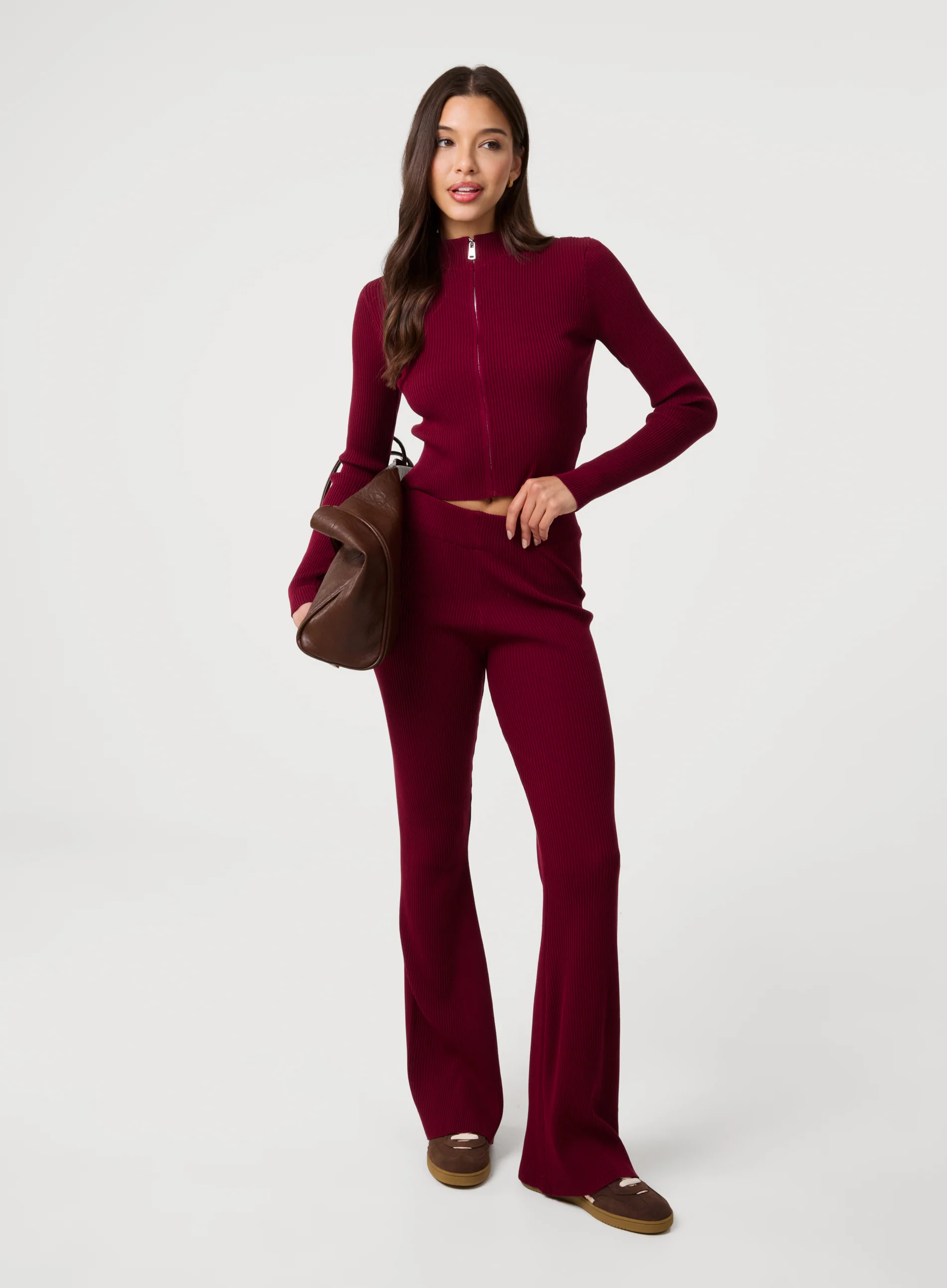 Zip Up Ribbed Set - Image 2