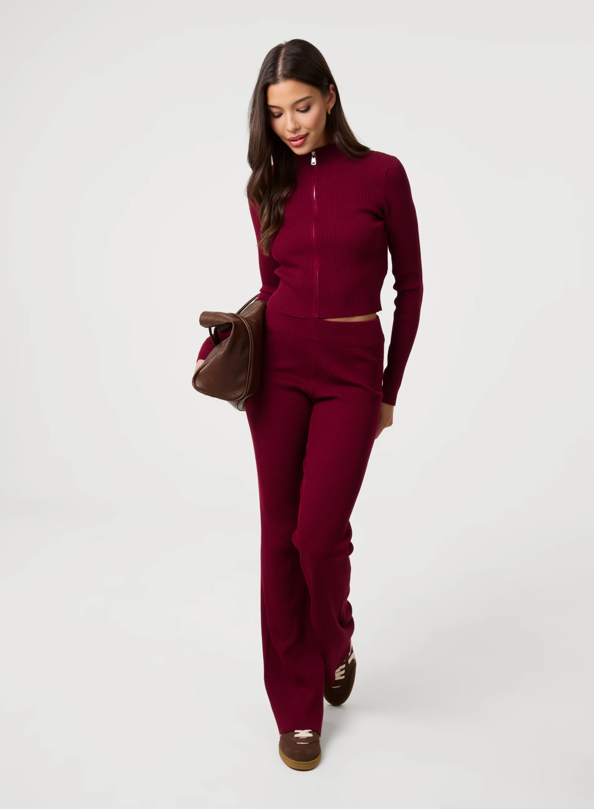 Zip Up Ribbed Set - Image 4