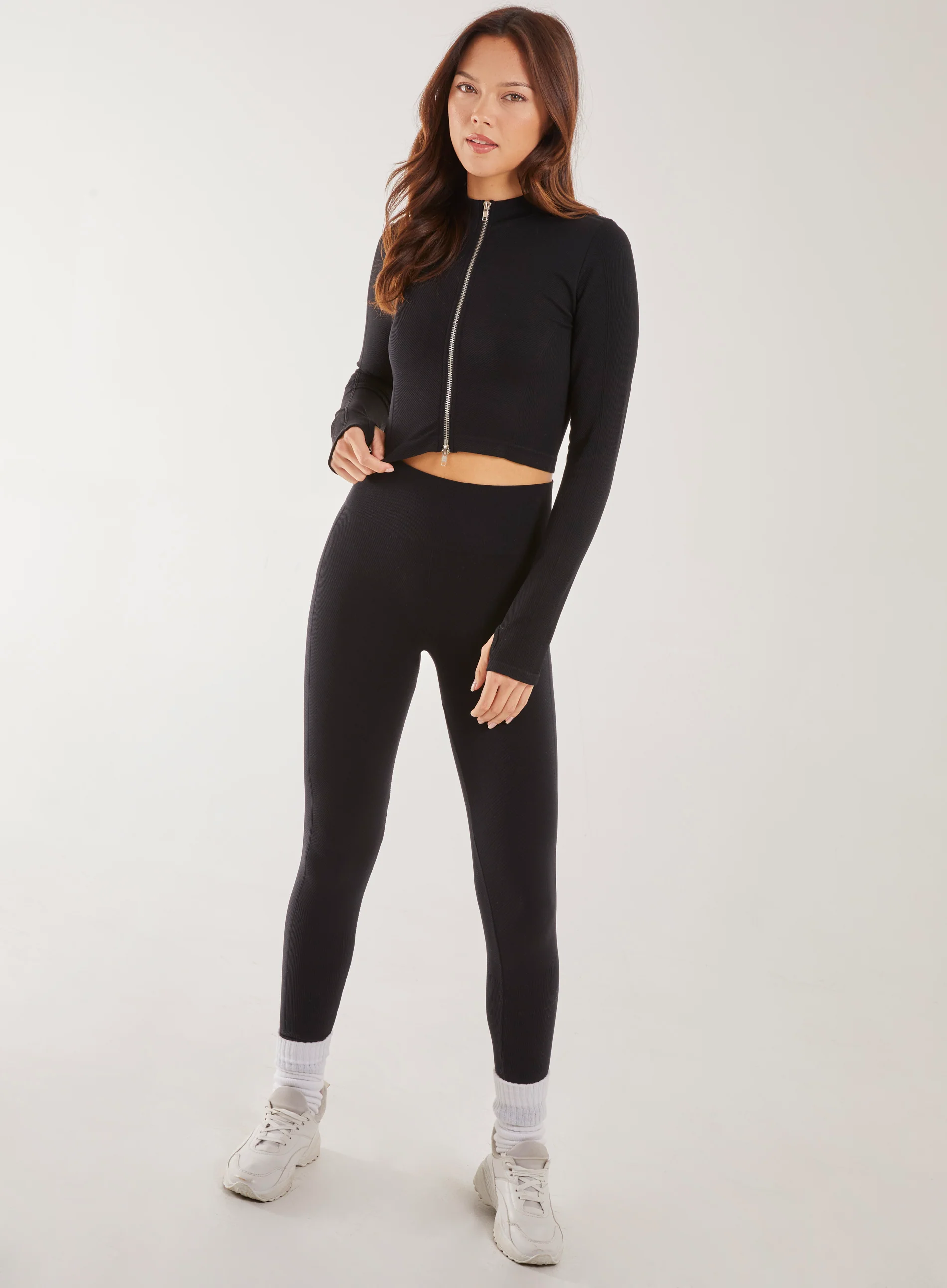 Active Rib Double Zip Top - Image 2