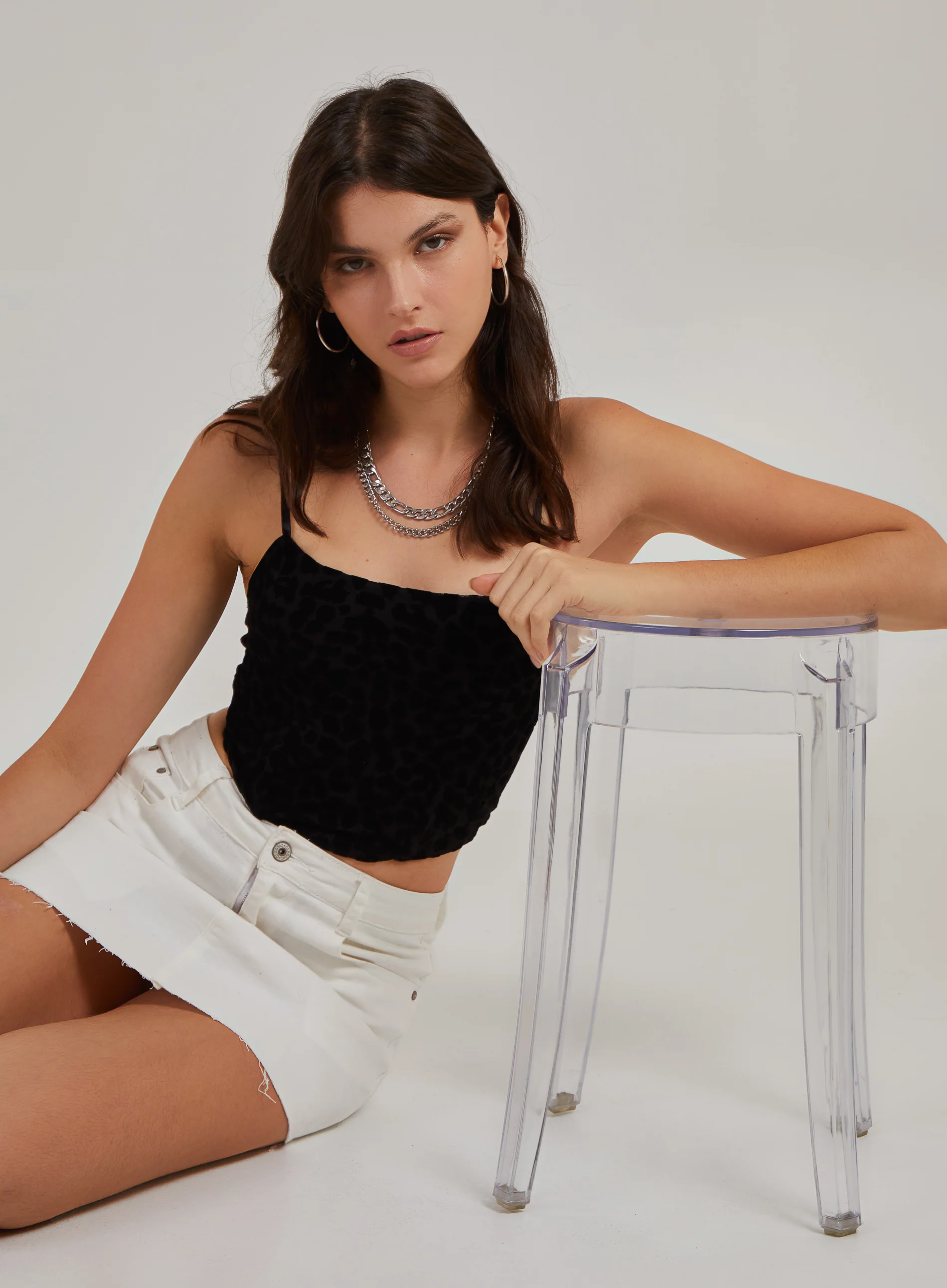 Animal Flocked Corset Top - Image 5