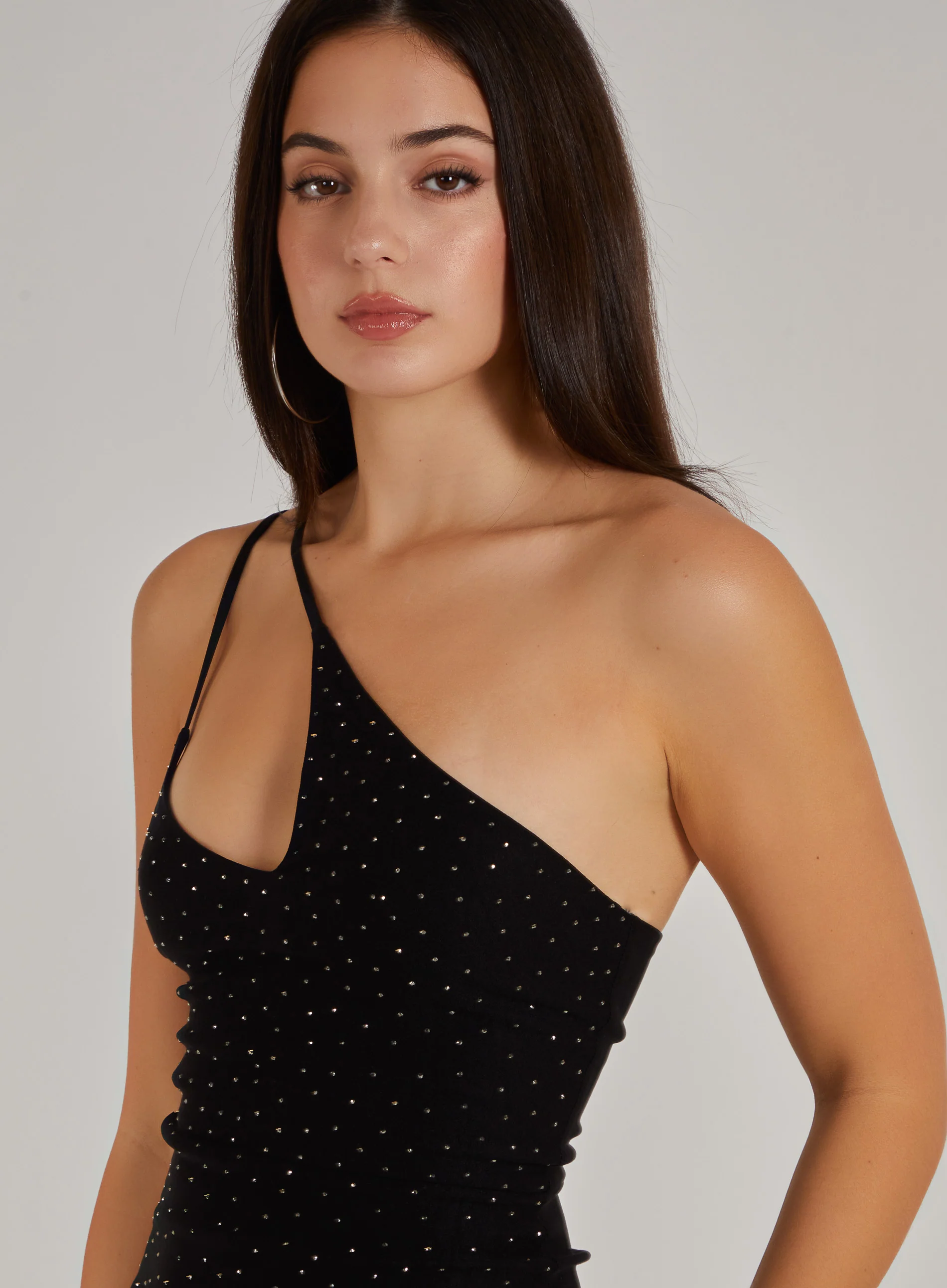 Cut Out Rhinestone Bodycon Dress - Image 4