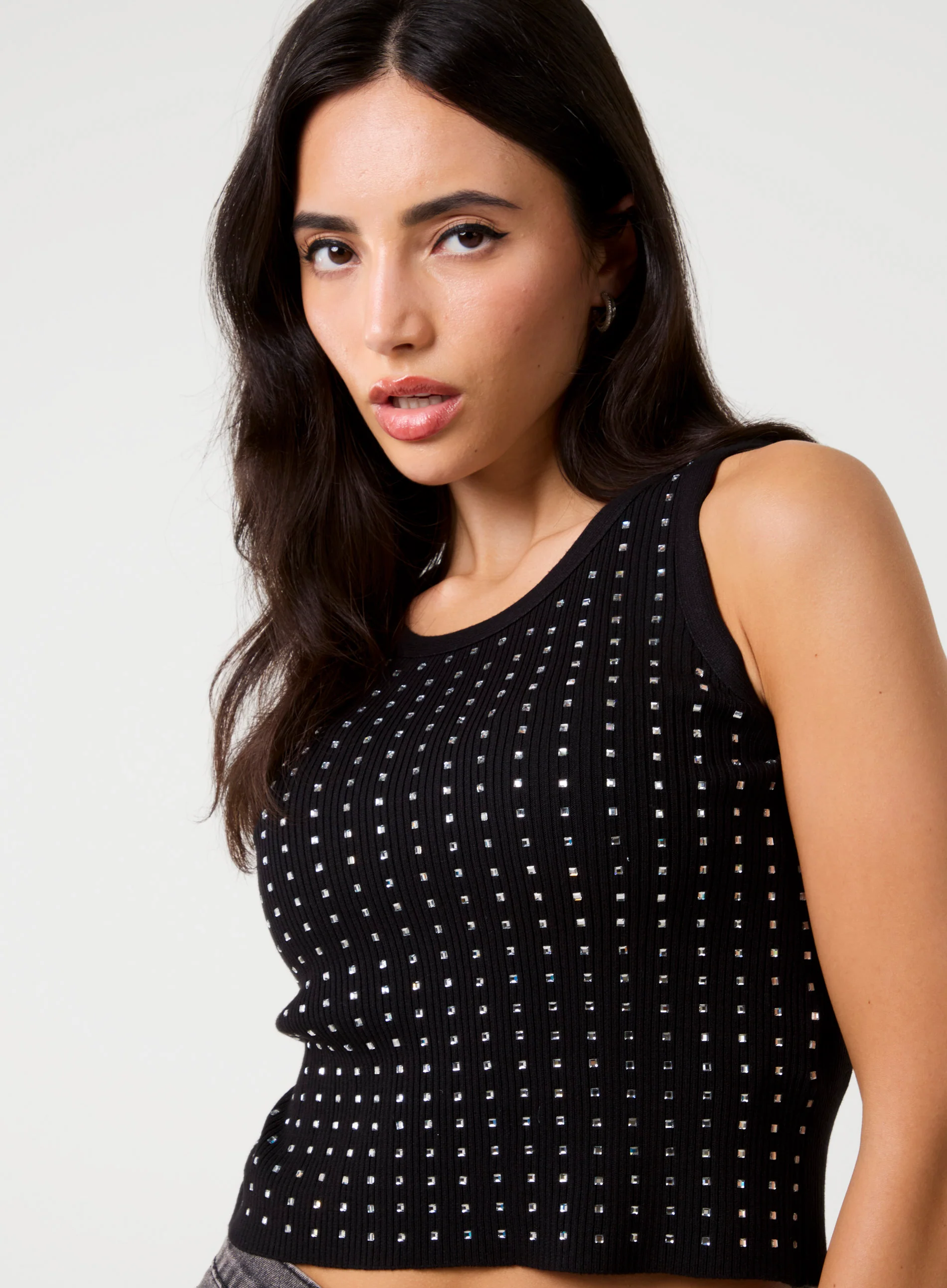 Diamante Ribbed Vest - Image 3