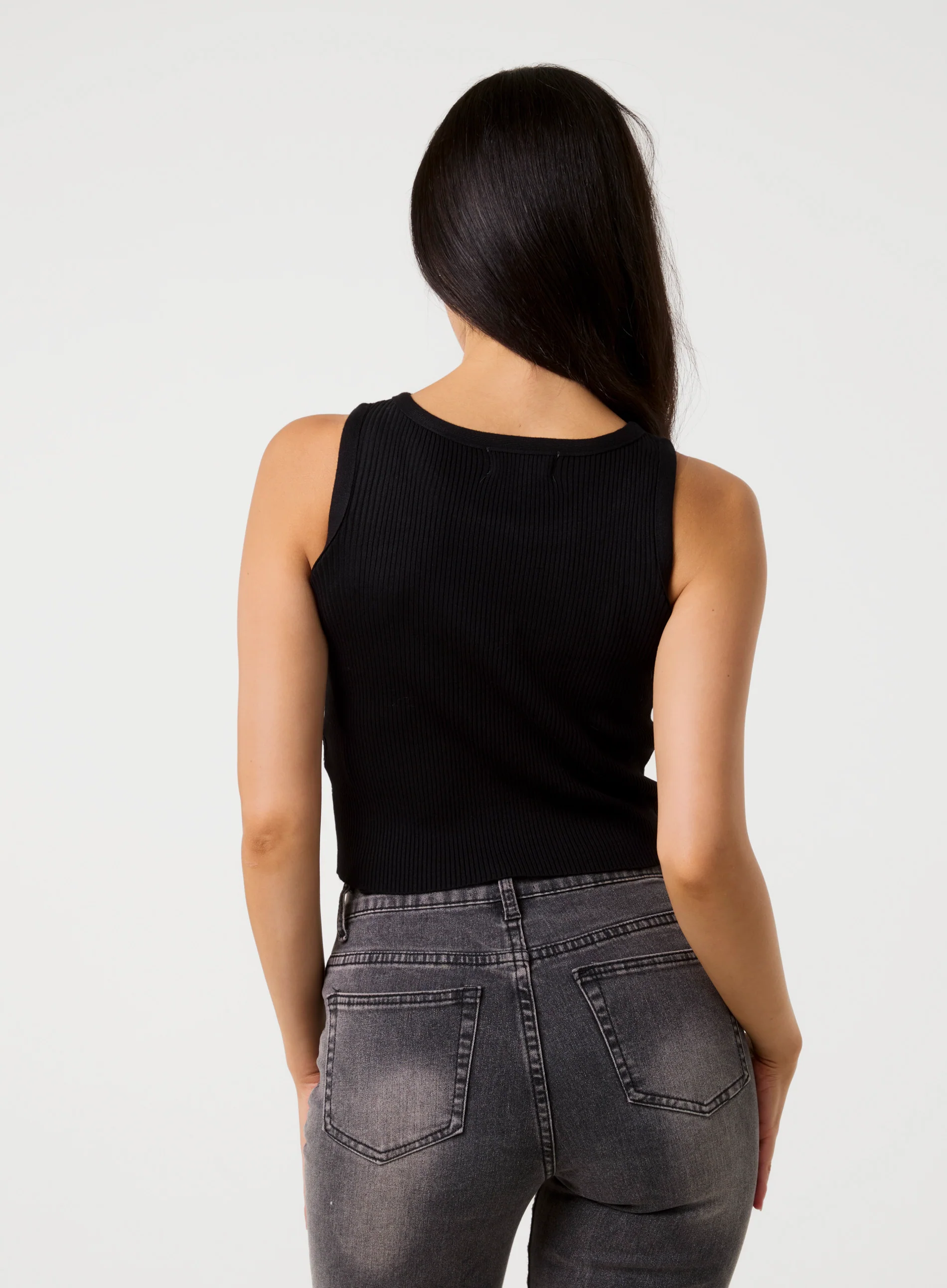 Diamante Ribbed Vest - Image 4