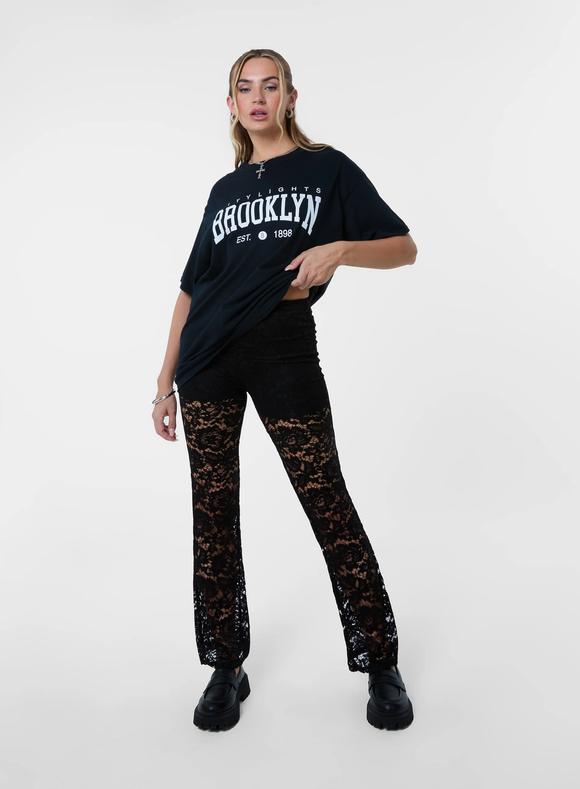 Lace Flared Trousers