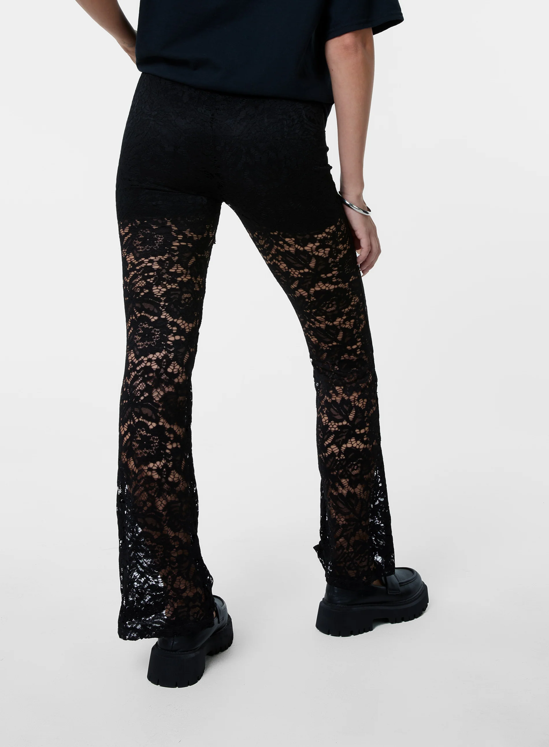 Lace Flared Trousers - Image 4