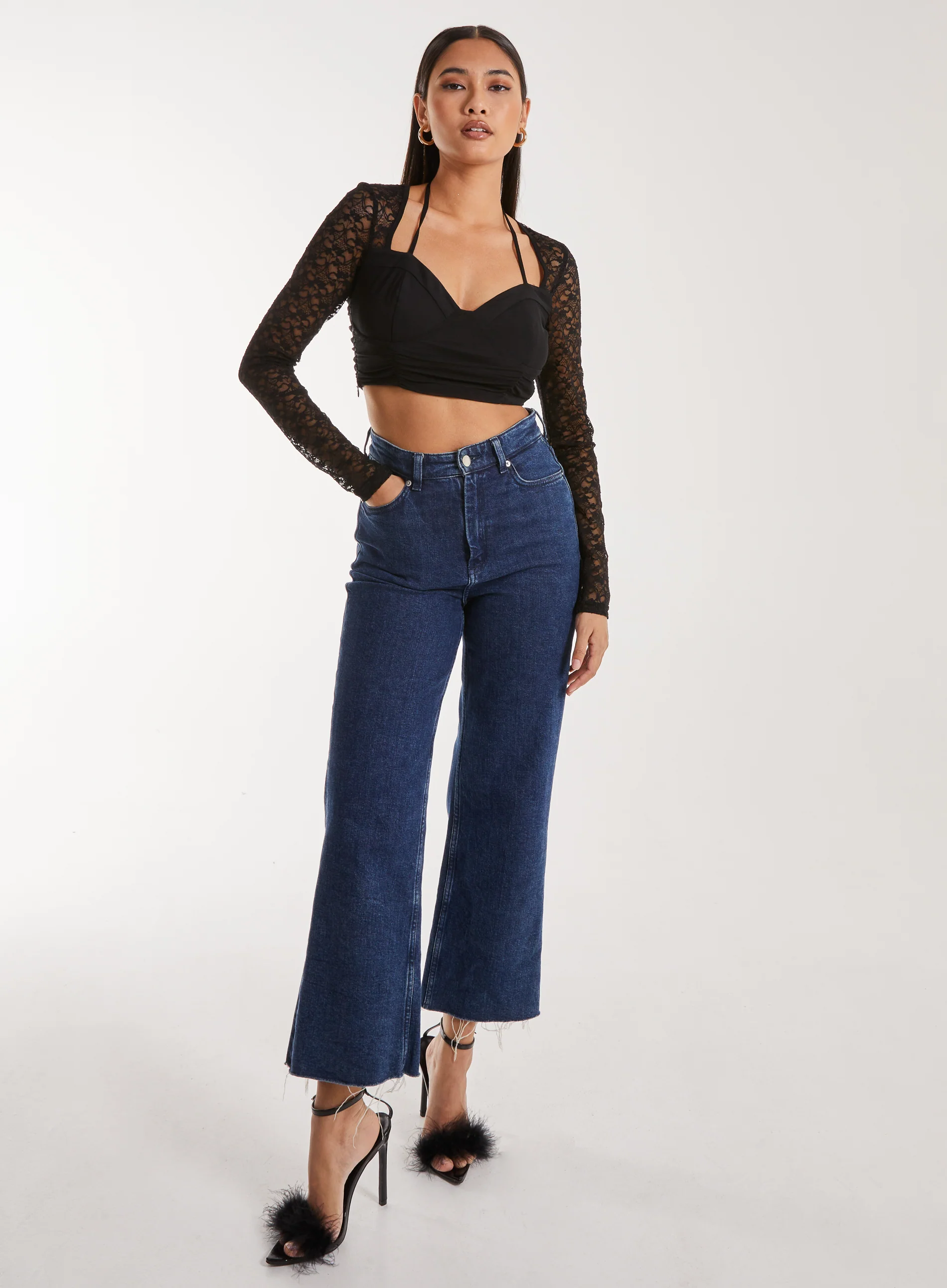 Lace Halterneck Corset Top - Image 2