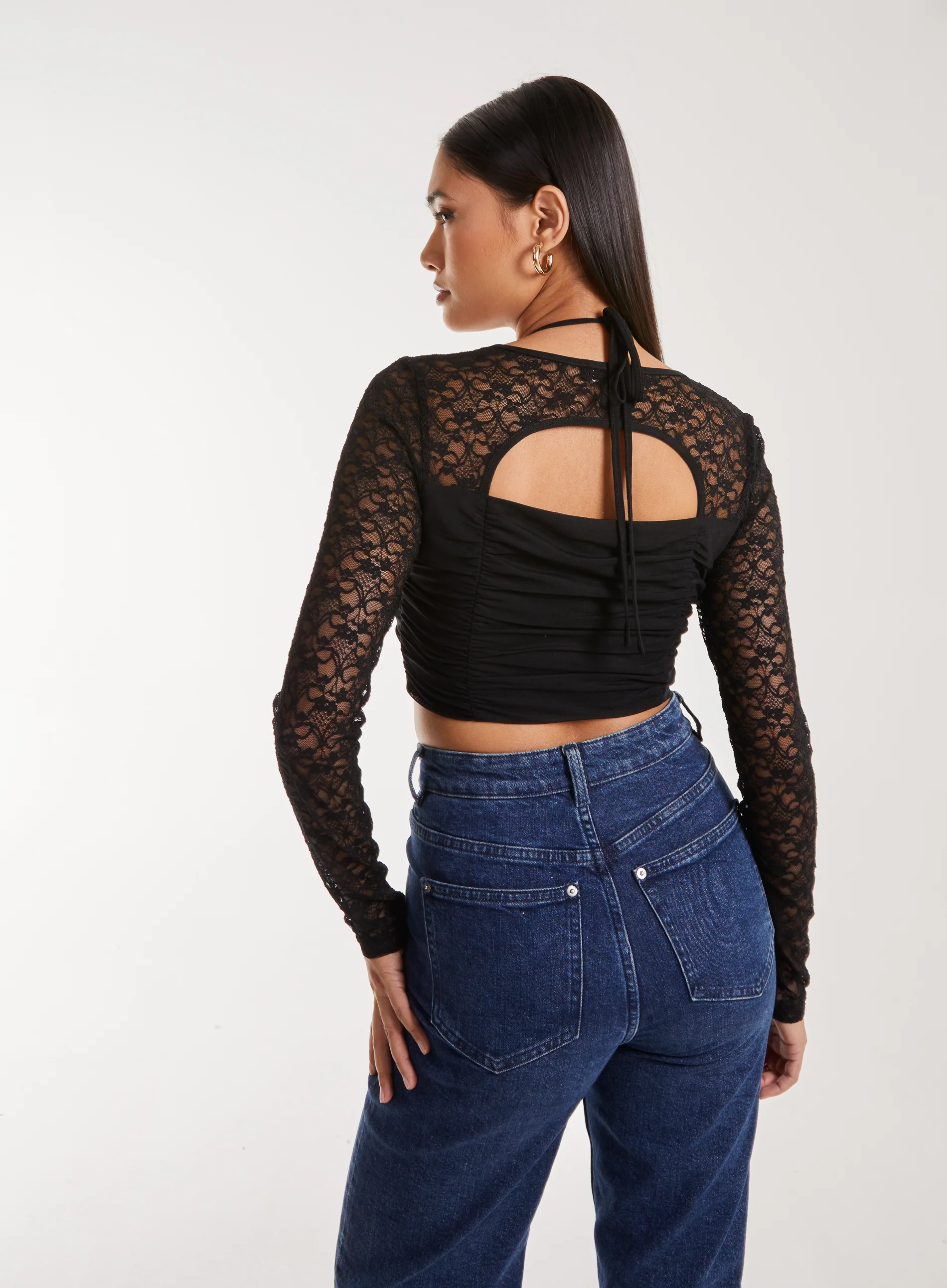 Lace Halterneck Corset Top - Image 4