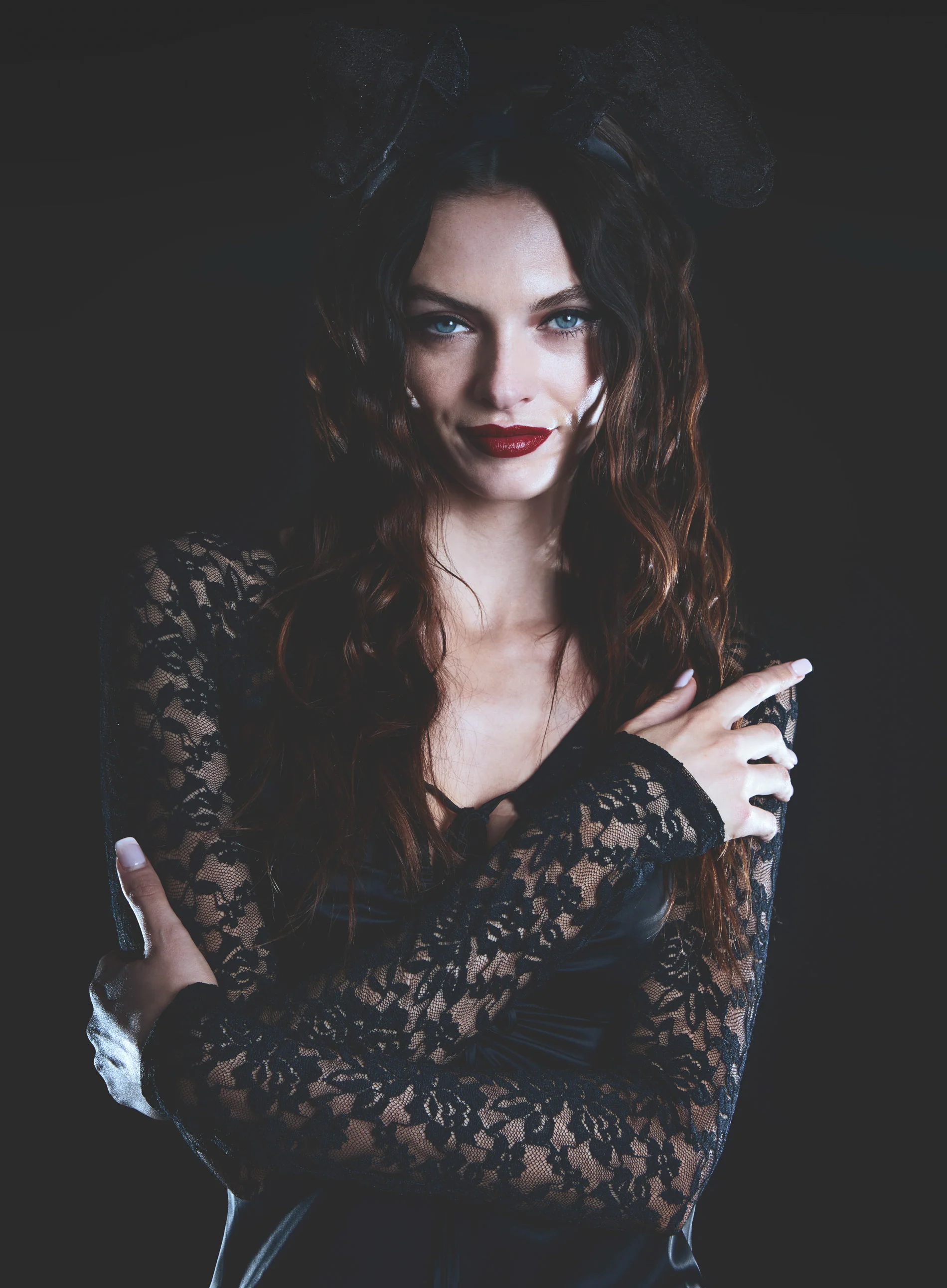Lace Long Sleeve Cut Out Mini Dress - Image 6