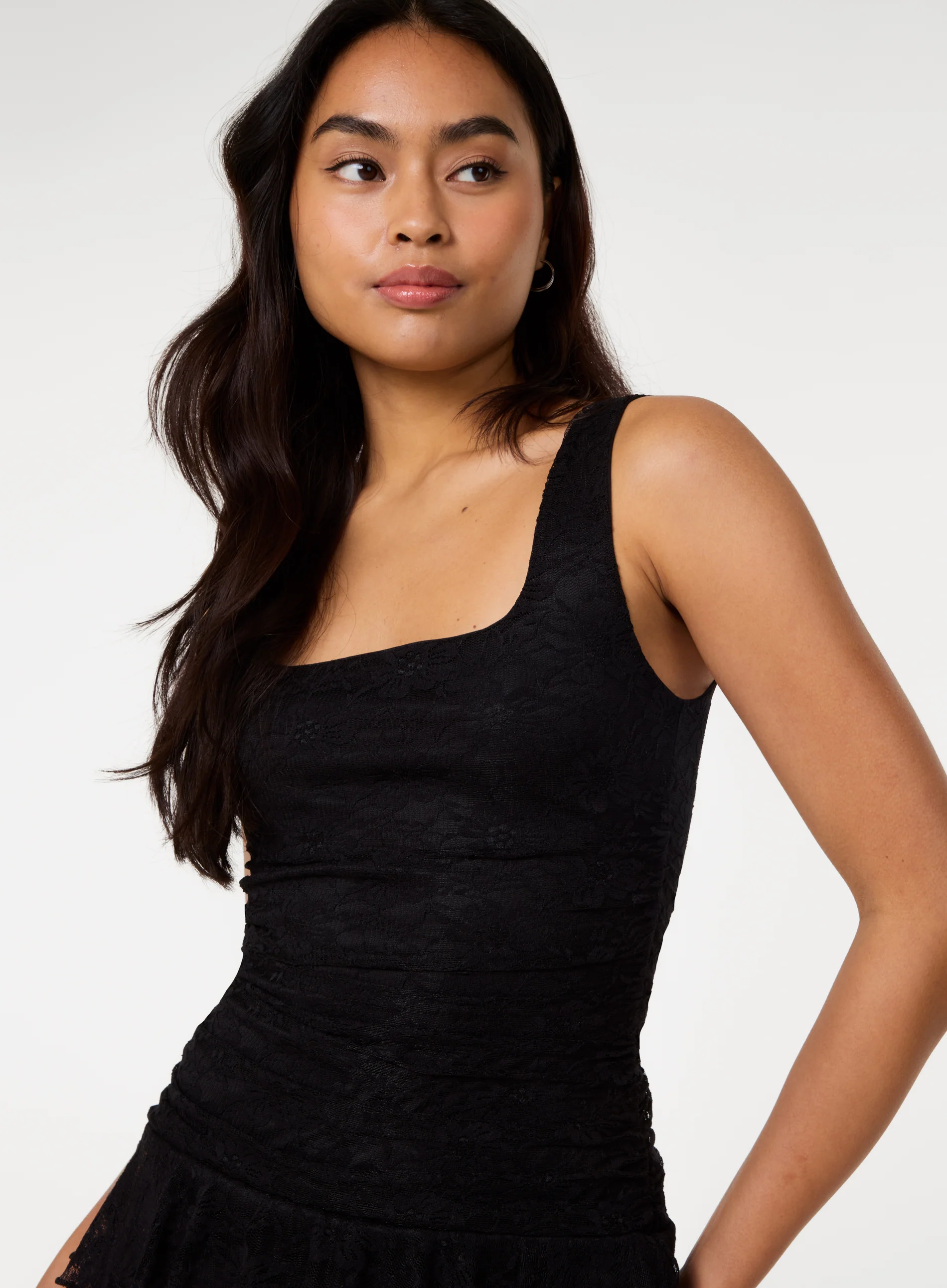 Lace Square Neck Dress - Image 3