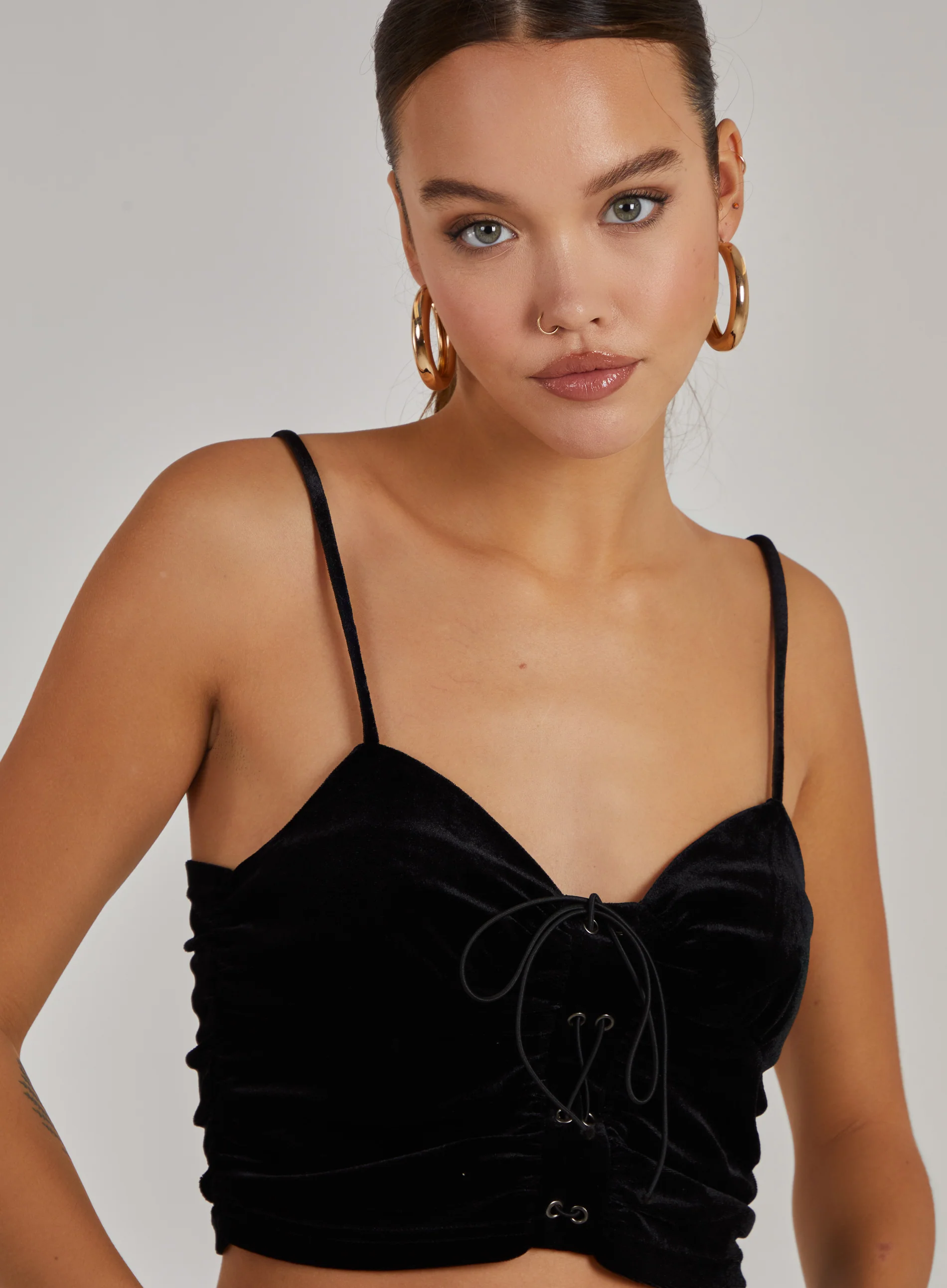 Lace Up Corset Crop Top - Image 3