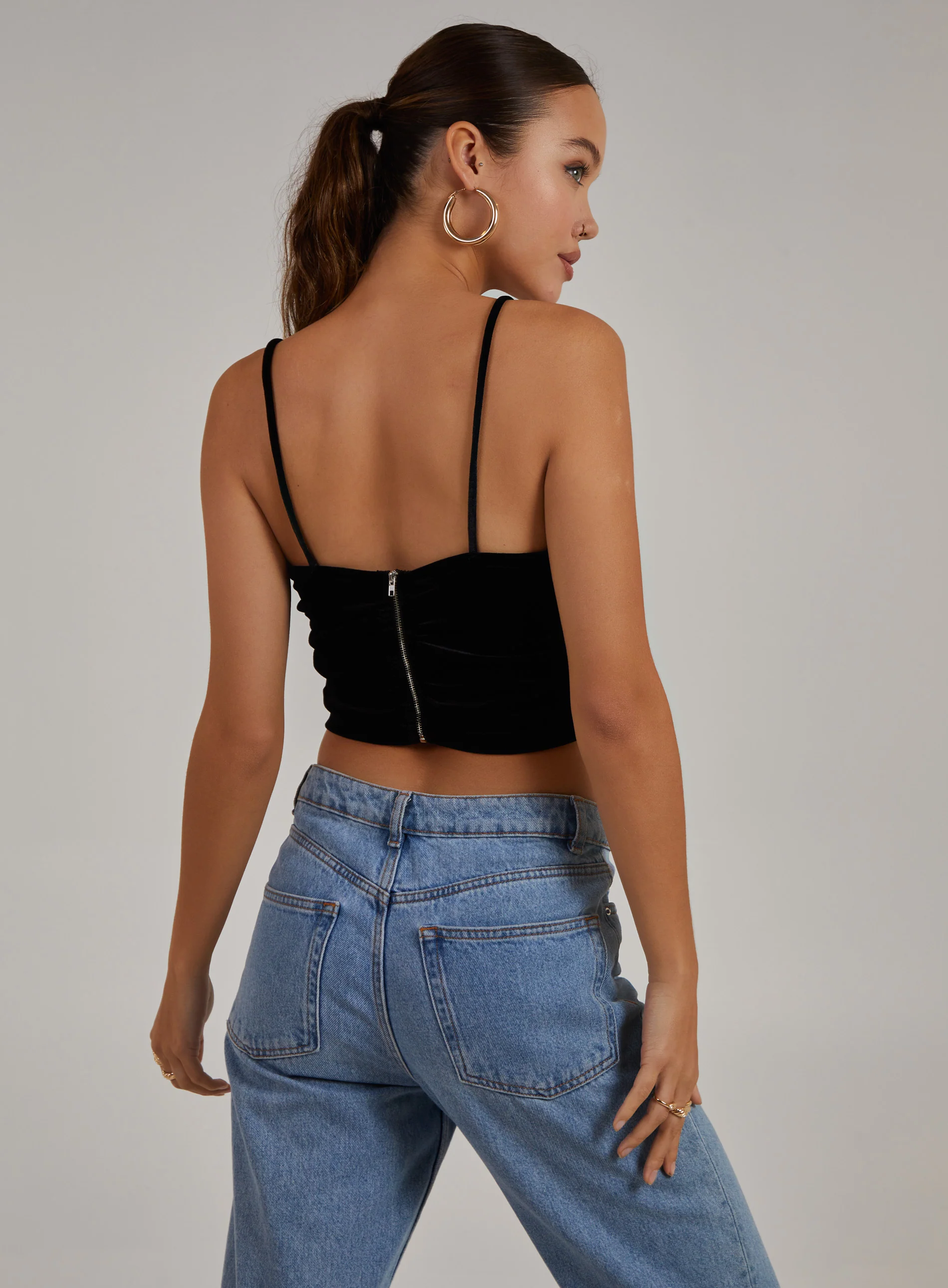 Lace Up Corset Crop Top - Image 4