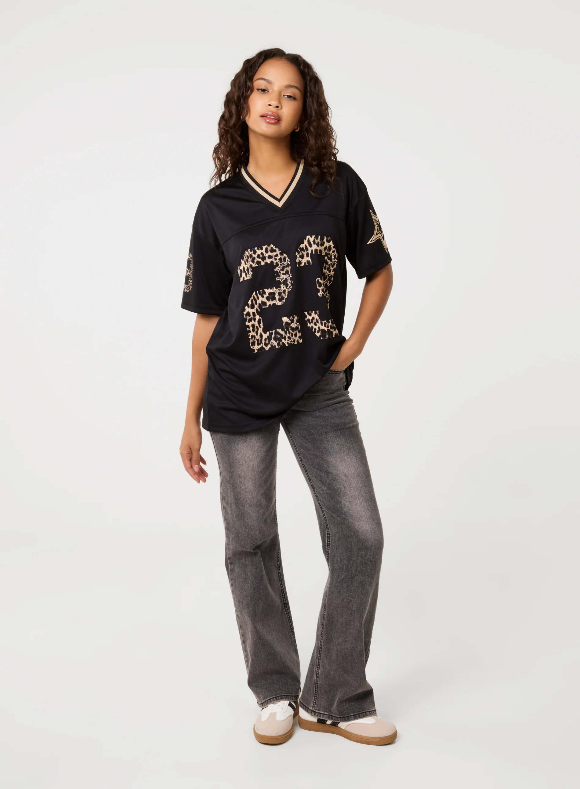 Leopard Detail Sports Jersey - Image 2