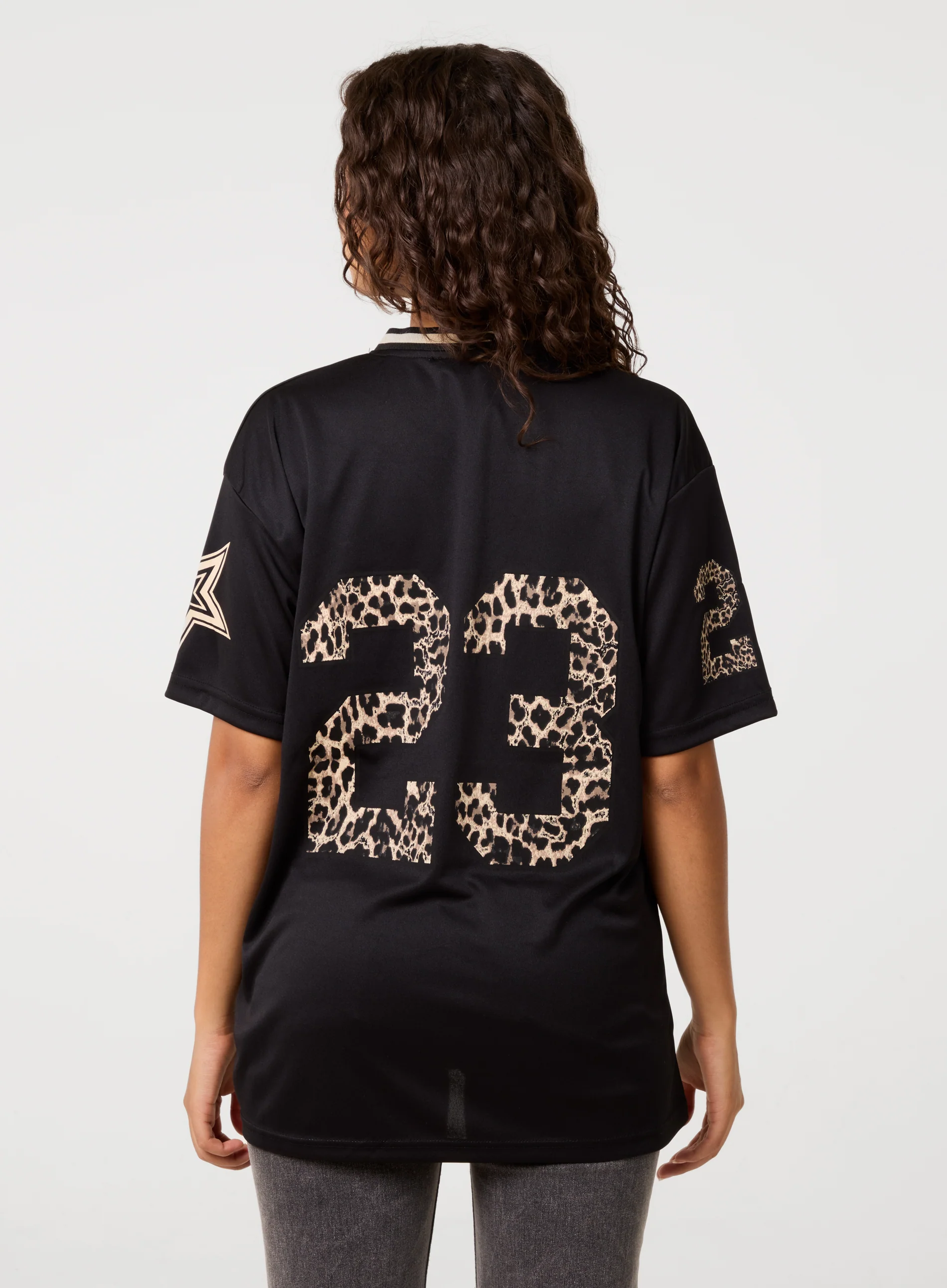 Leopard Detail Sports Jersey - Image 4