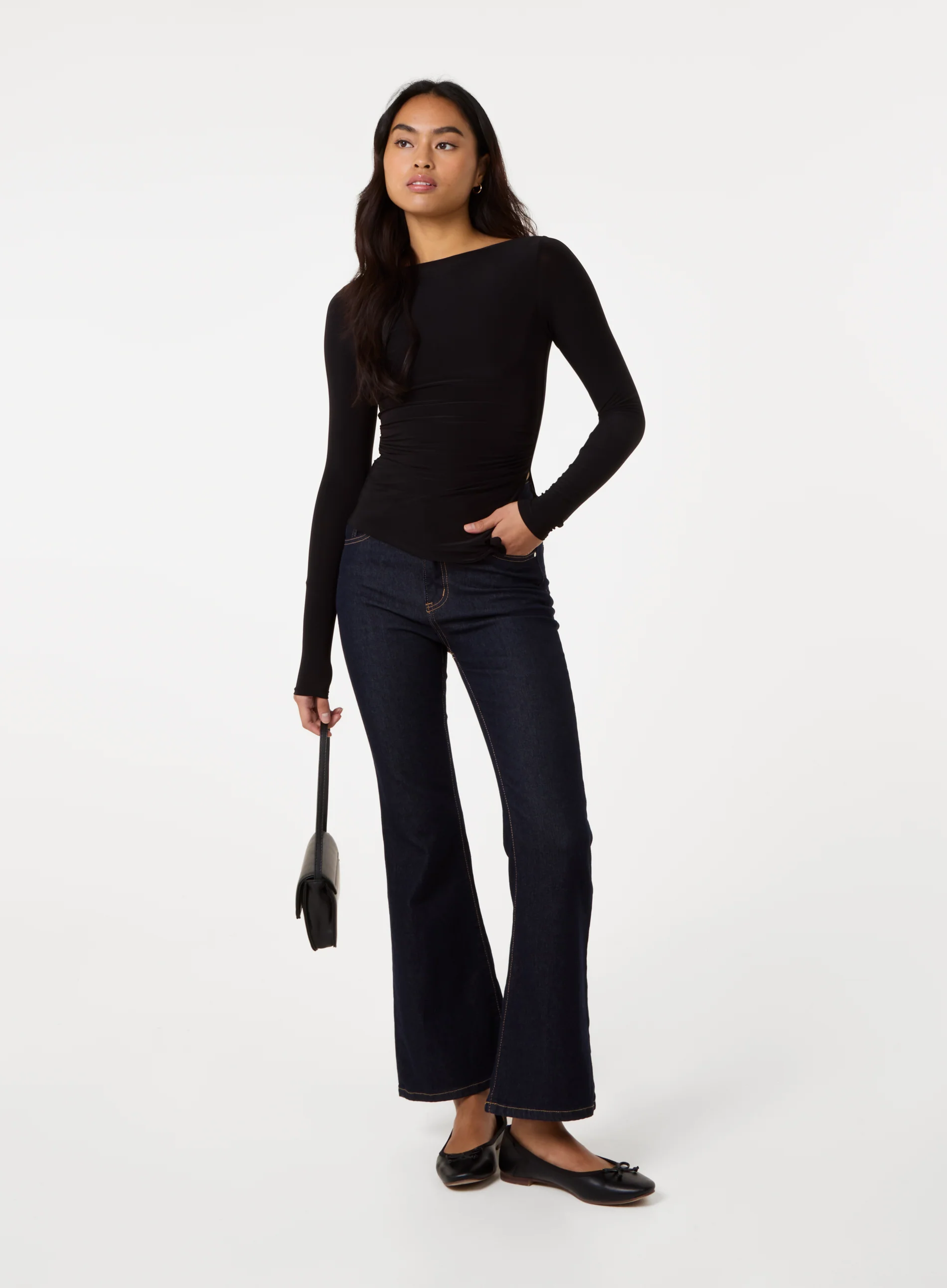 Long Sleeve Asymmetric Top - Image 2