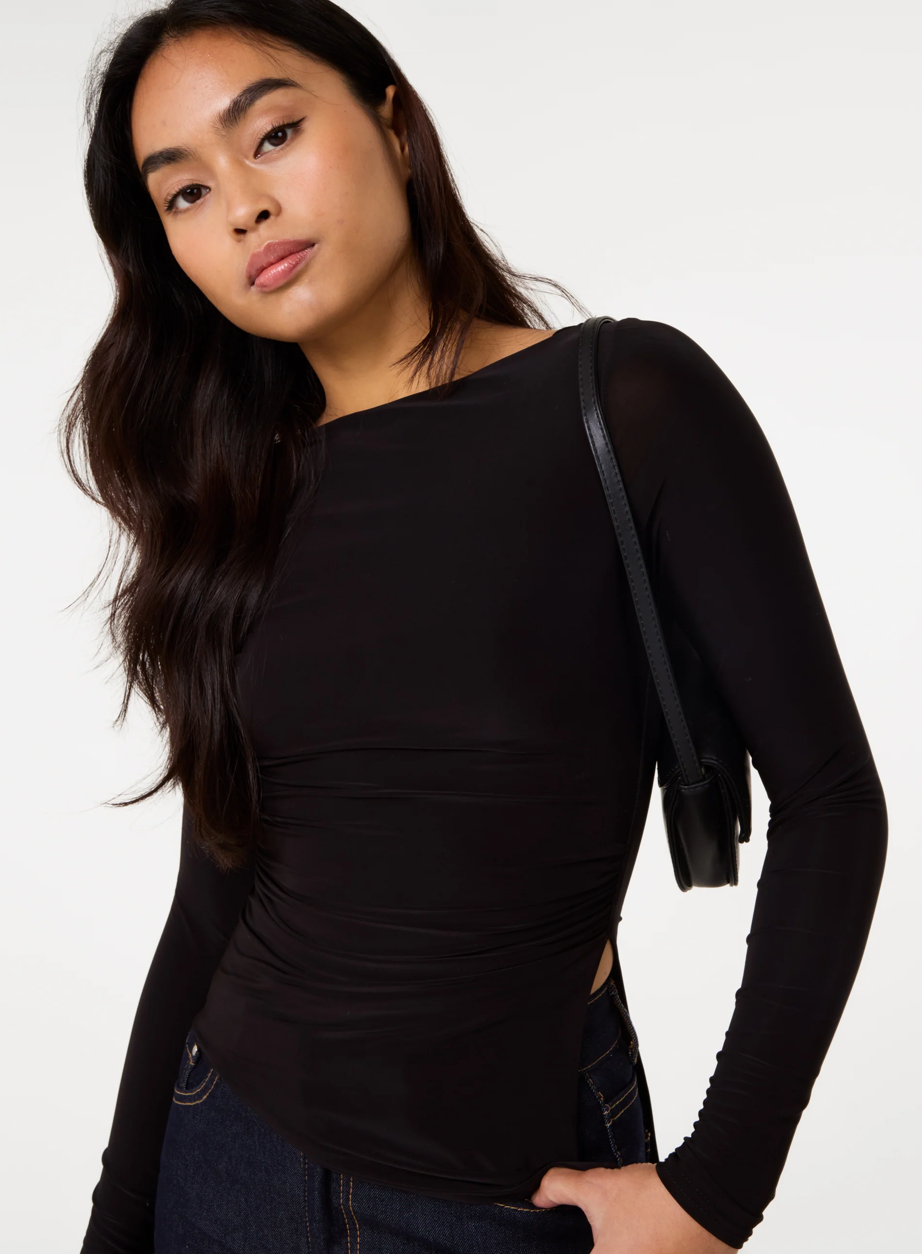 Long Sleeve Asymmetric Top - Image 3