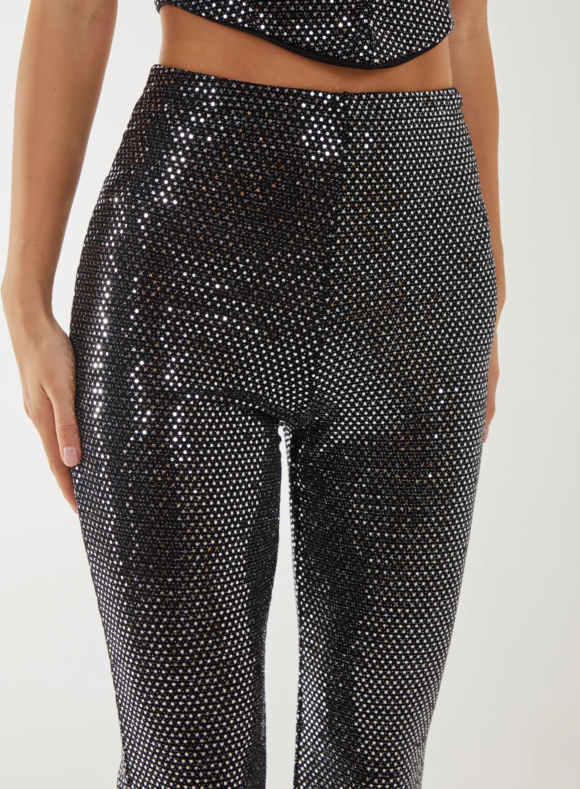 Mirrored Flare Trousers - Image 3