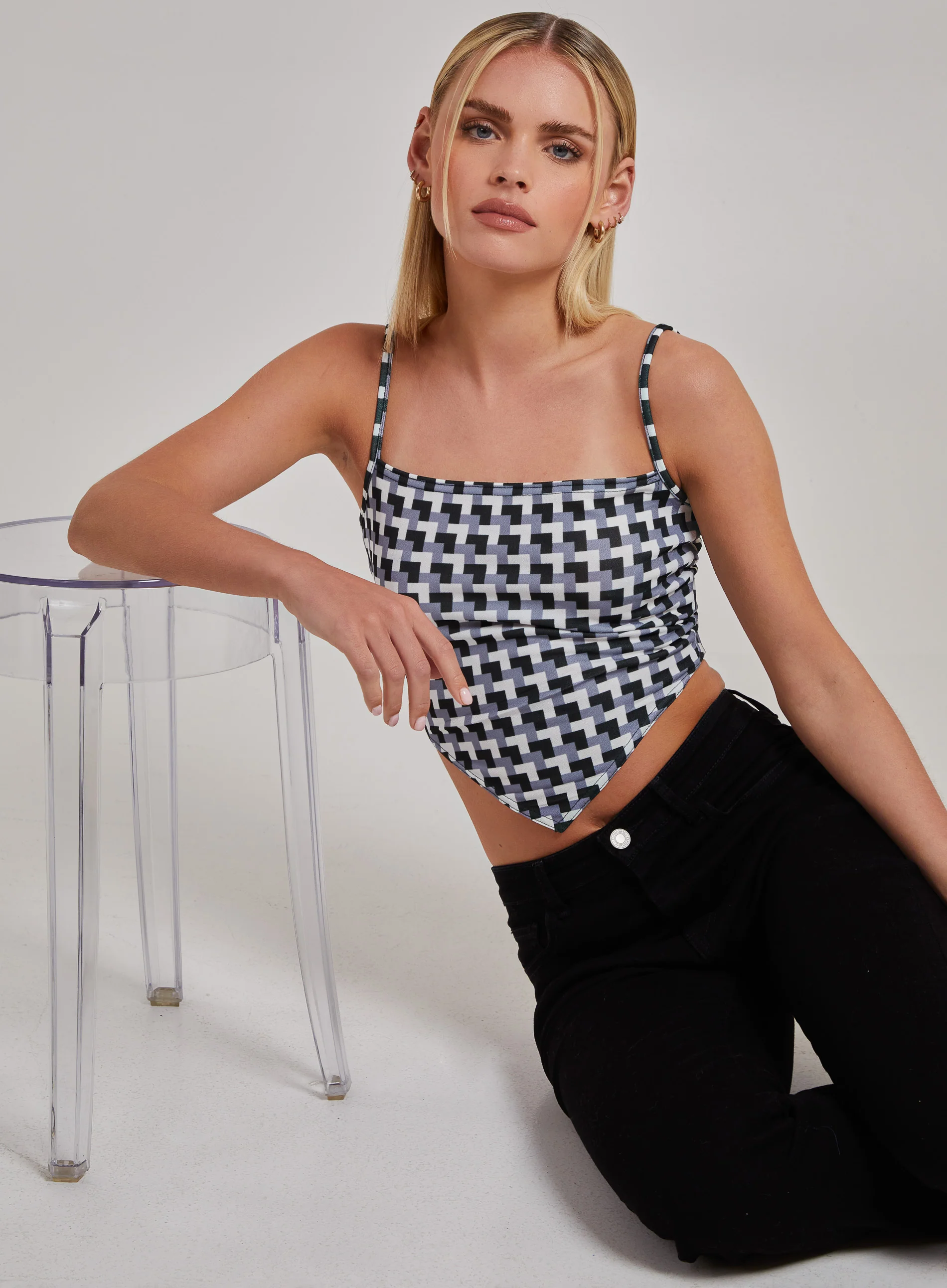 Geometric Print Cami Top - Image 5