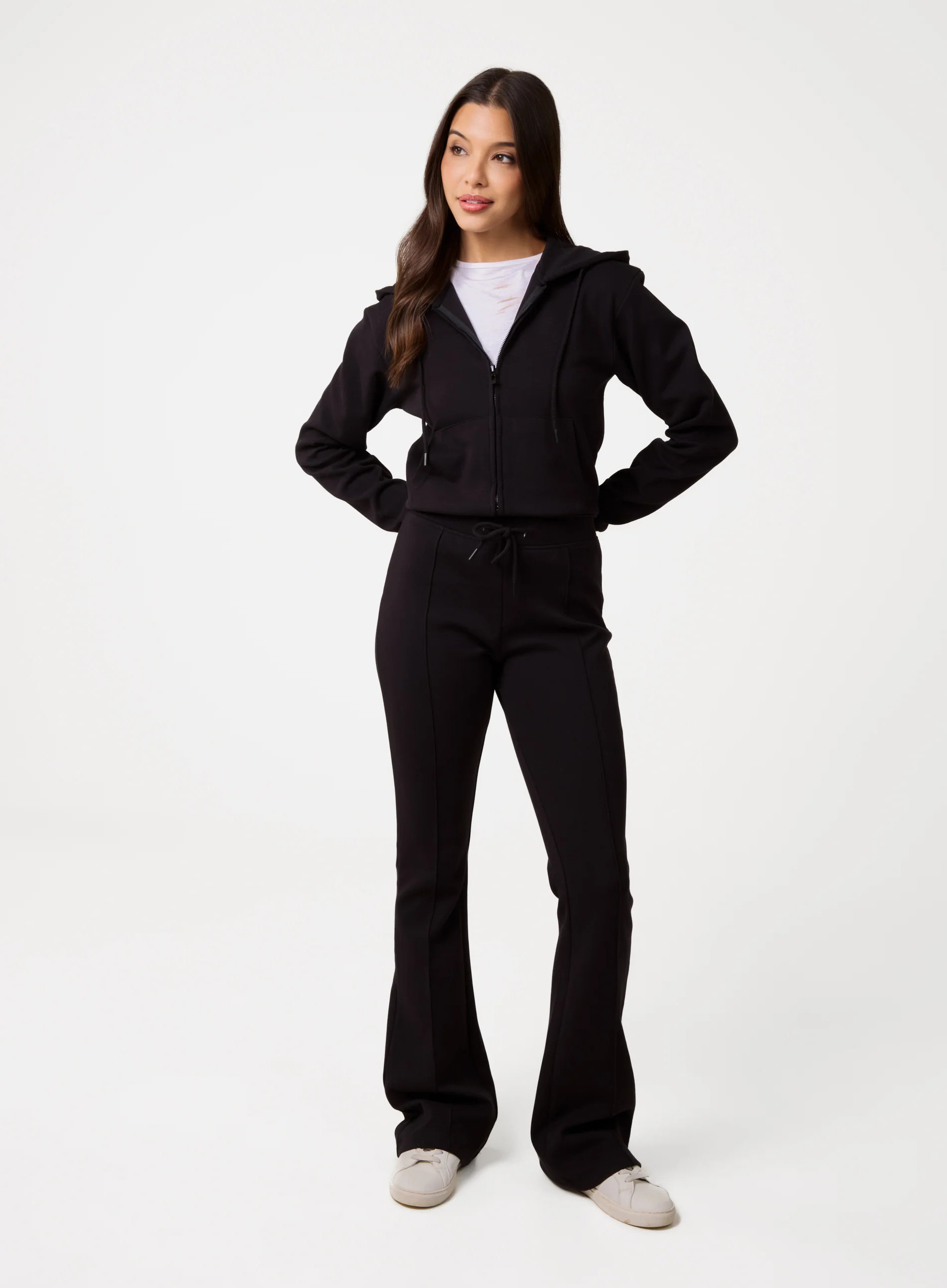 Pin Tuck Jersey Flares