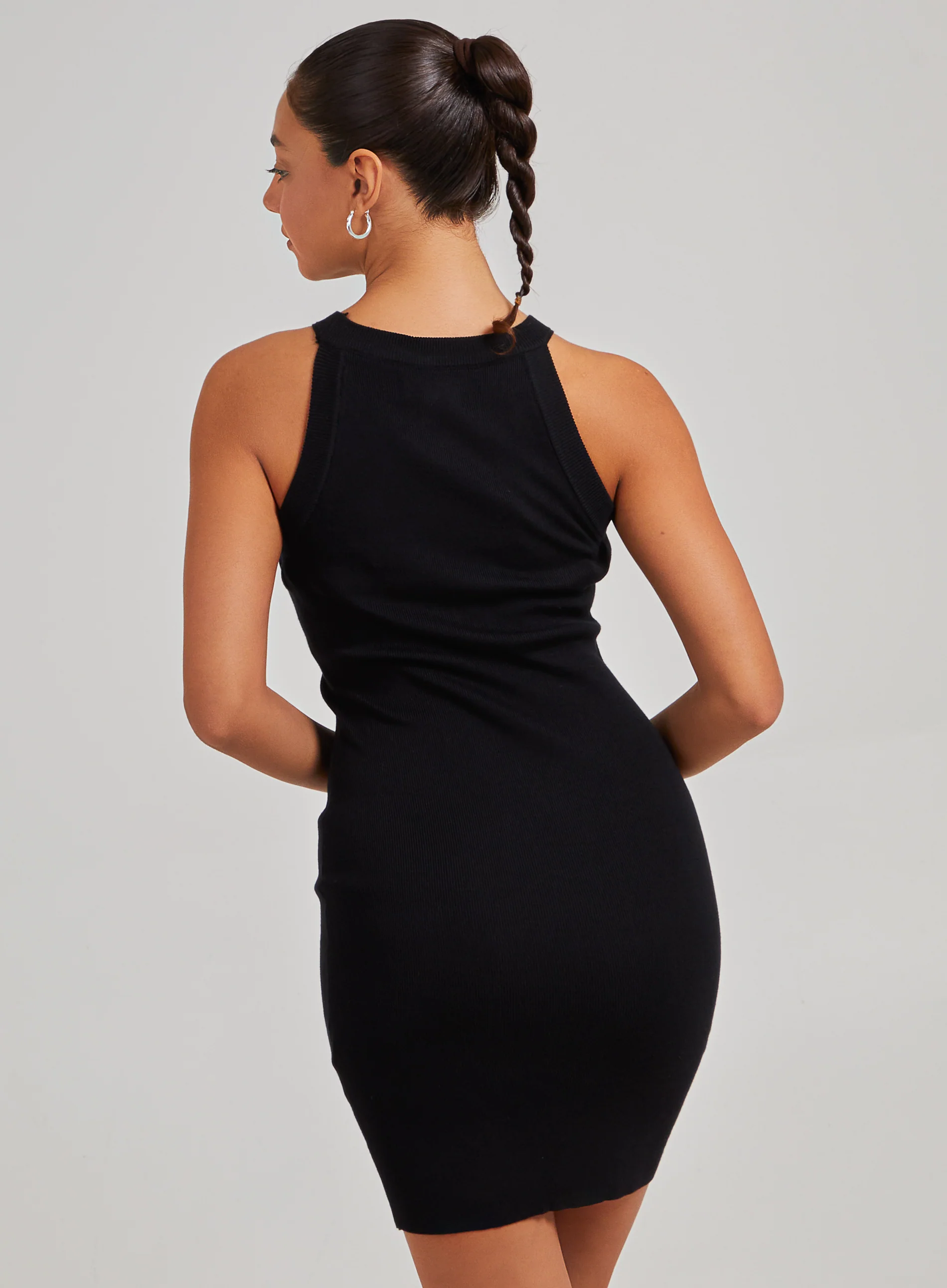 Racer Back Ribbed Mini Dress - Image 4
