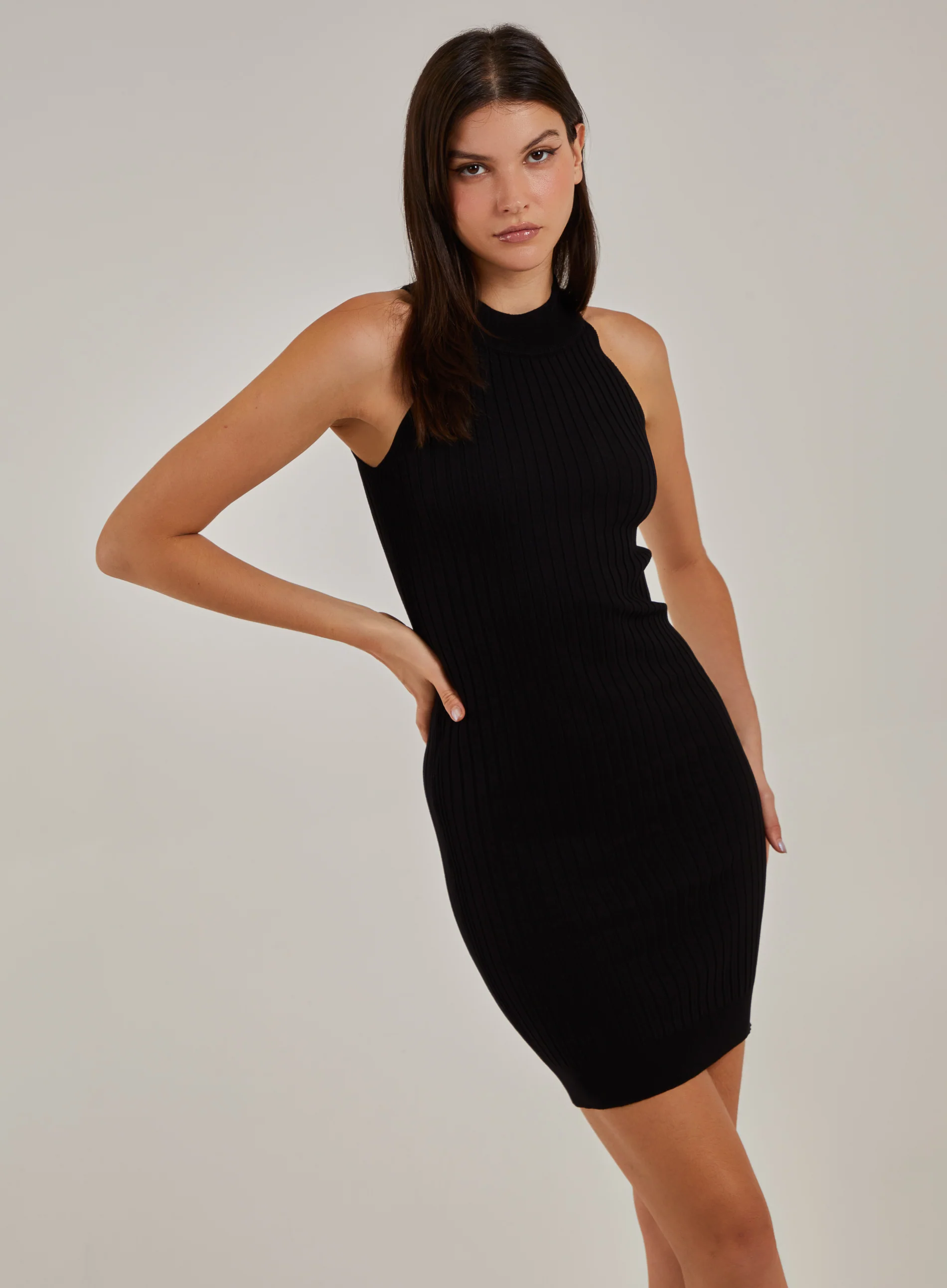 Rib Bodycon Midi Dress
