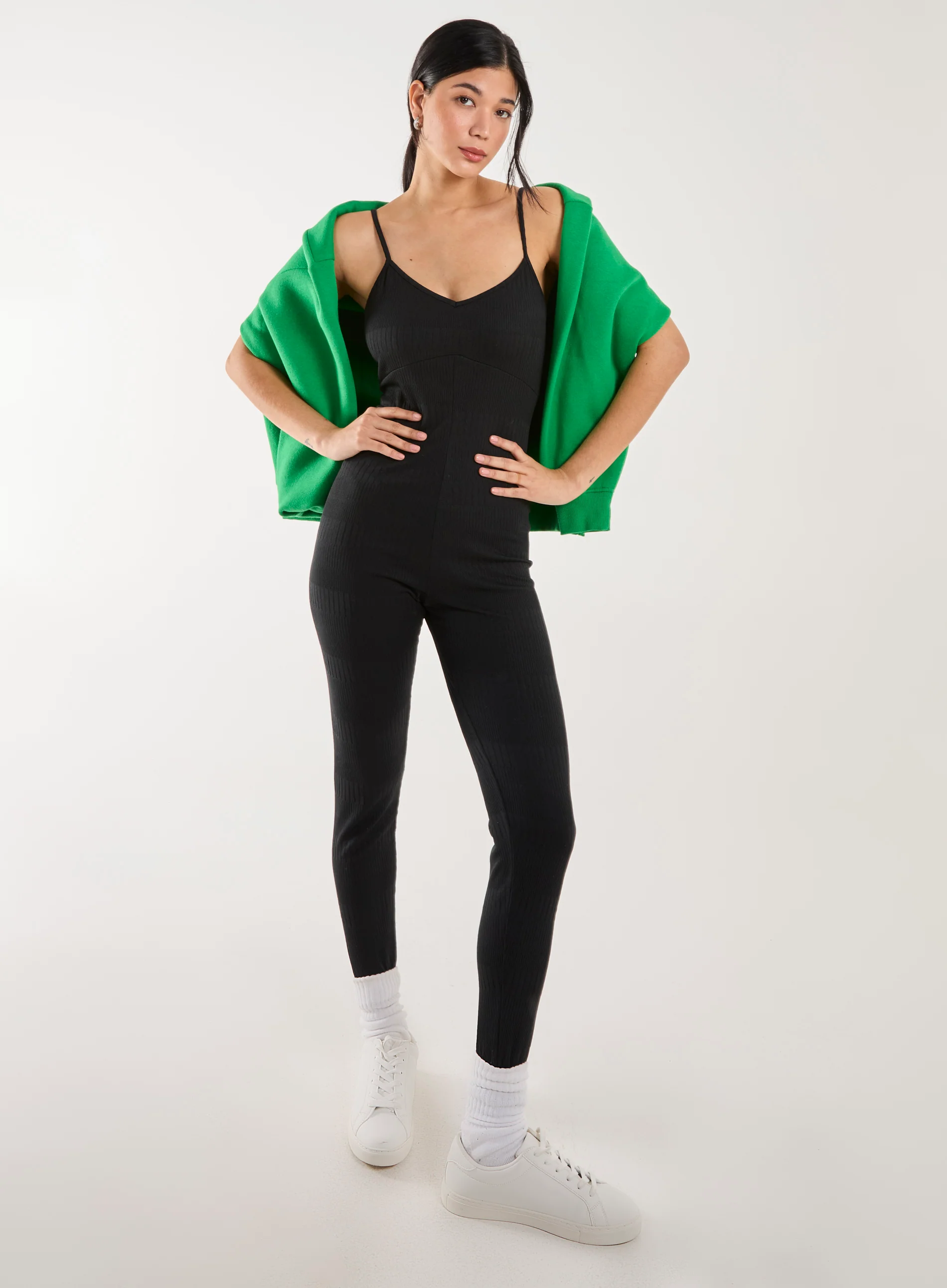 Ribbed Bodycon Unitard All in One