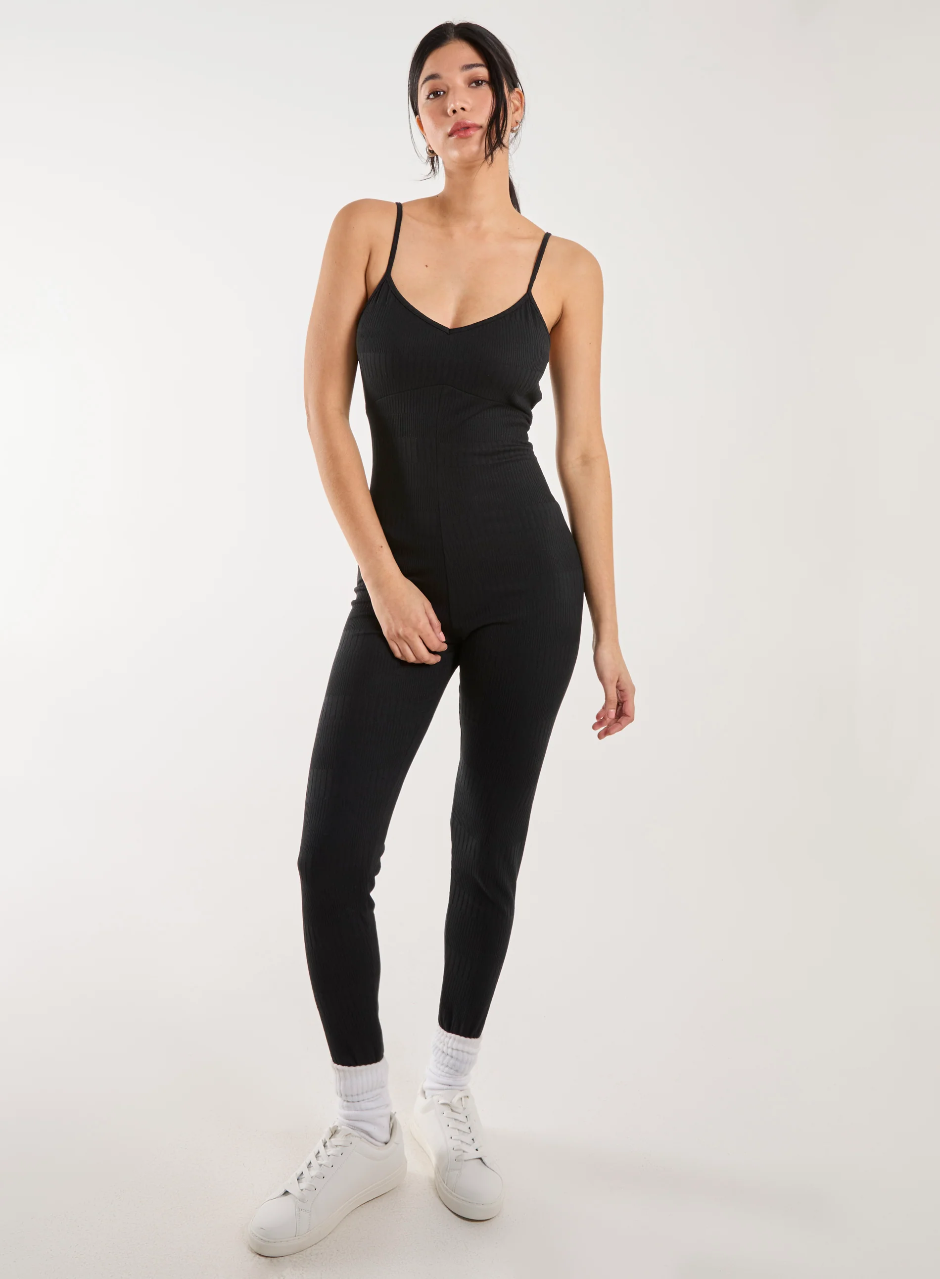 Ribbed Bodycon Unitard All in One - Image 3