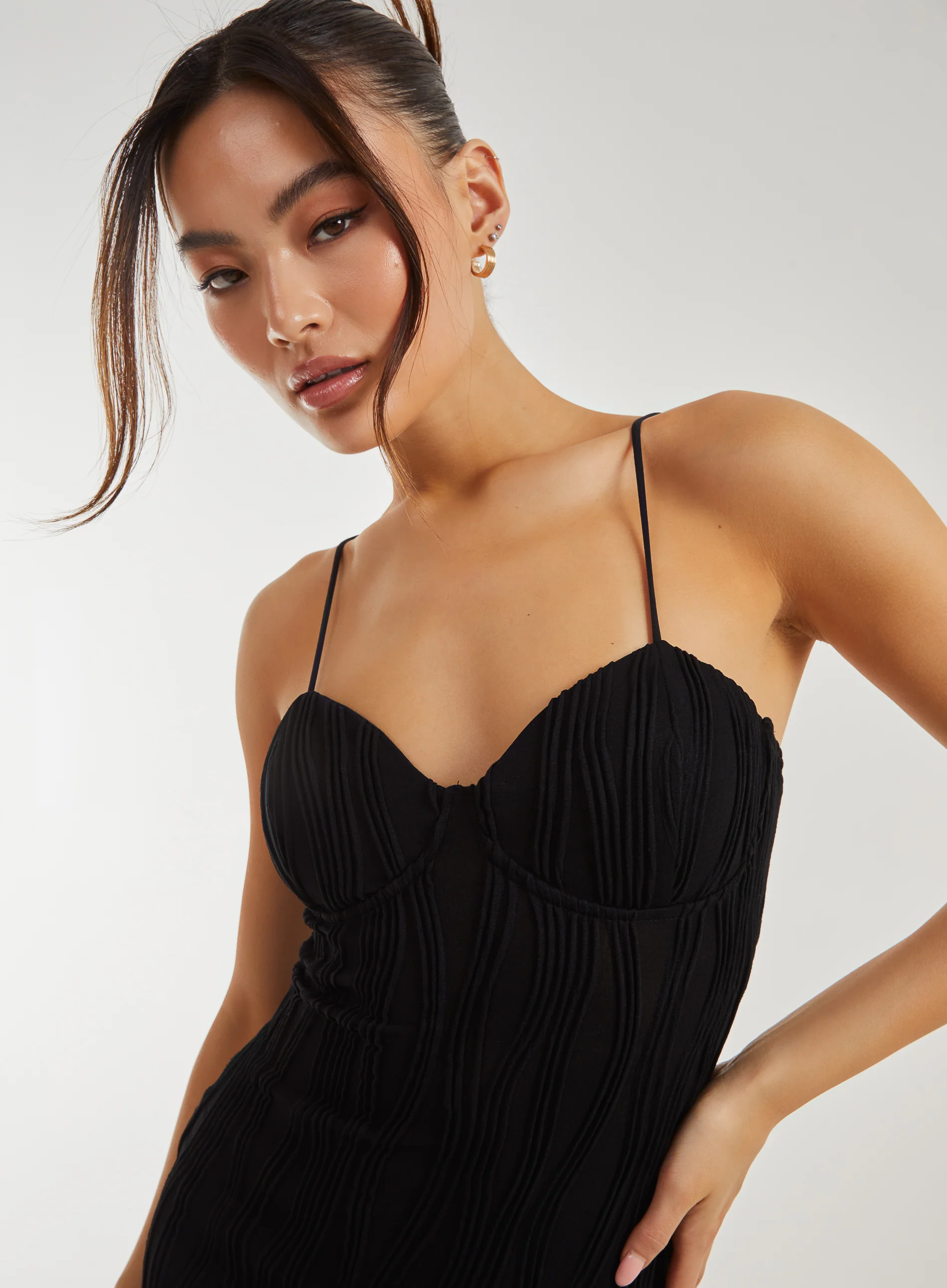 Ripple Cupped Mini Dress - Image 2