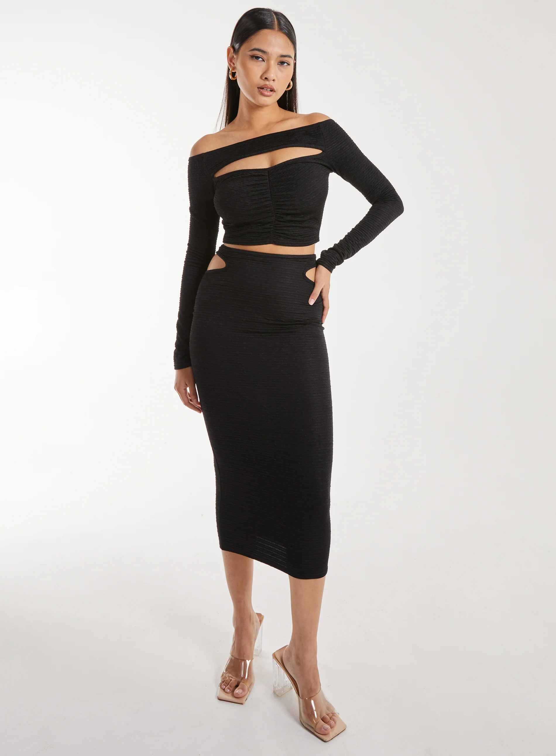 Ripple Letterbox Long Sleeve Top - Image 2