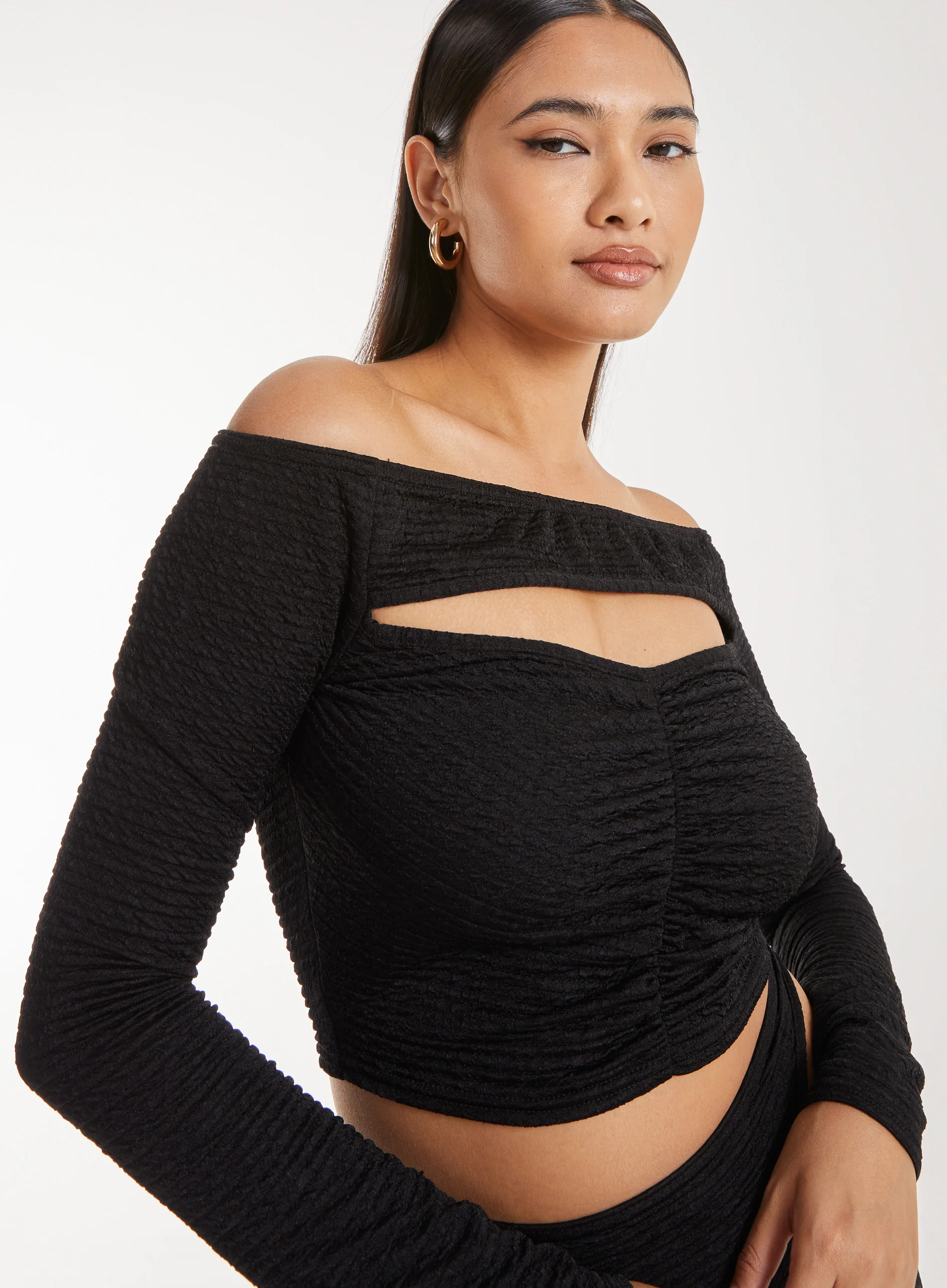 Ripple Letterbox Long Sleeve Top - Image 3