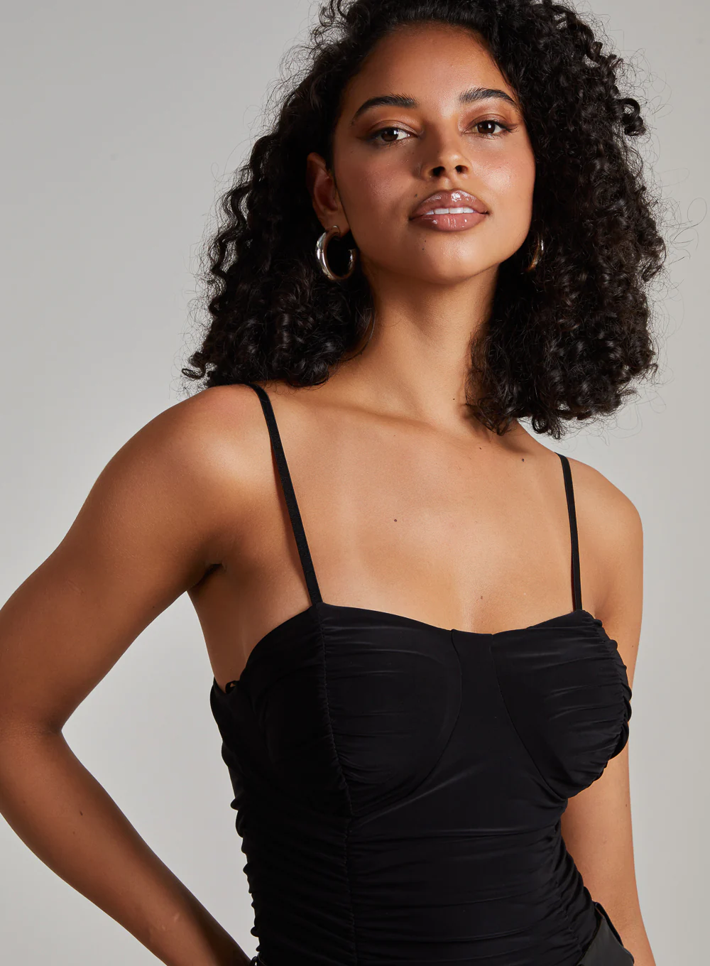 Ruched Cupped Strappy Bodysuit - Image 4
