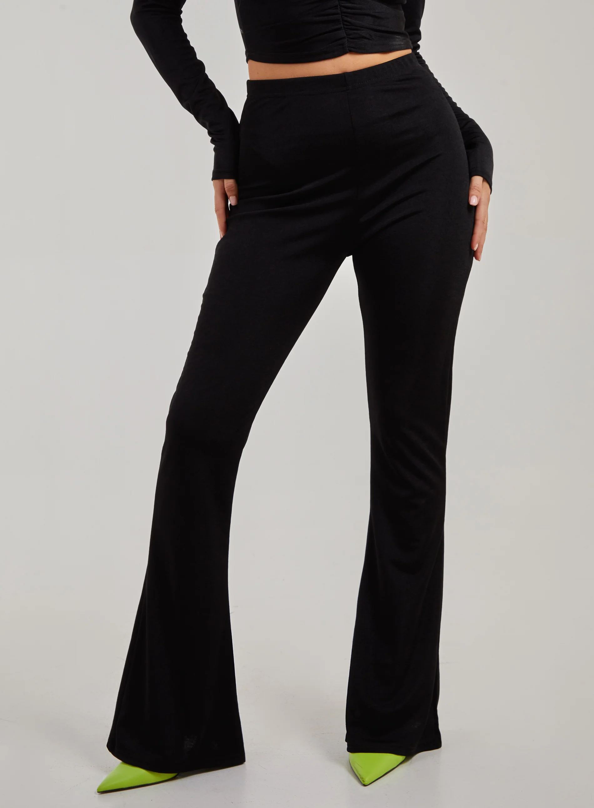 Shimmer Flared Trousers - Image 2