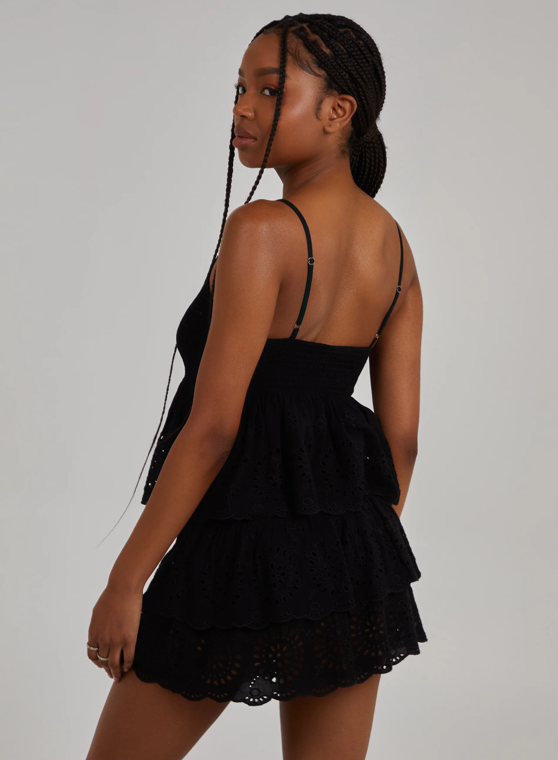 Shirred Broderie Crop Top - Image 4