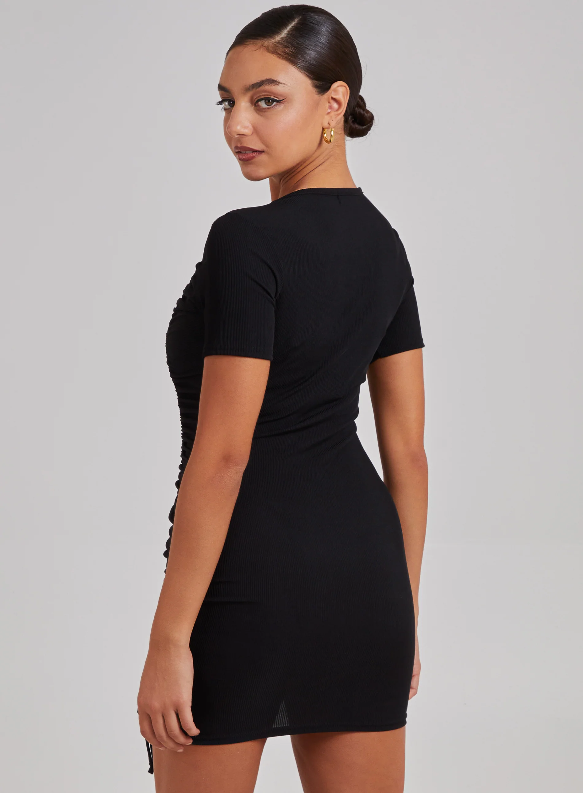 Short Sleeve Gathered Dress - Image 5