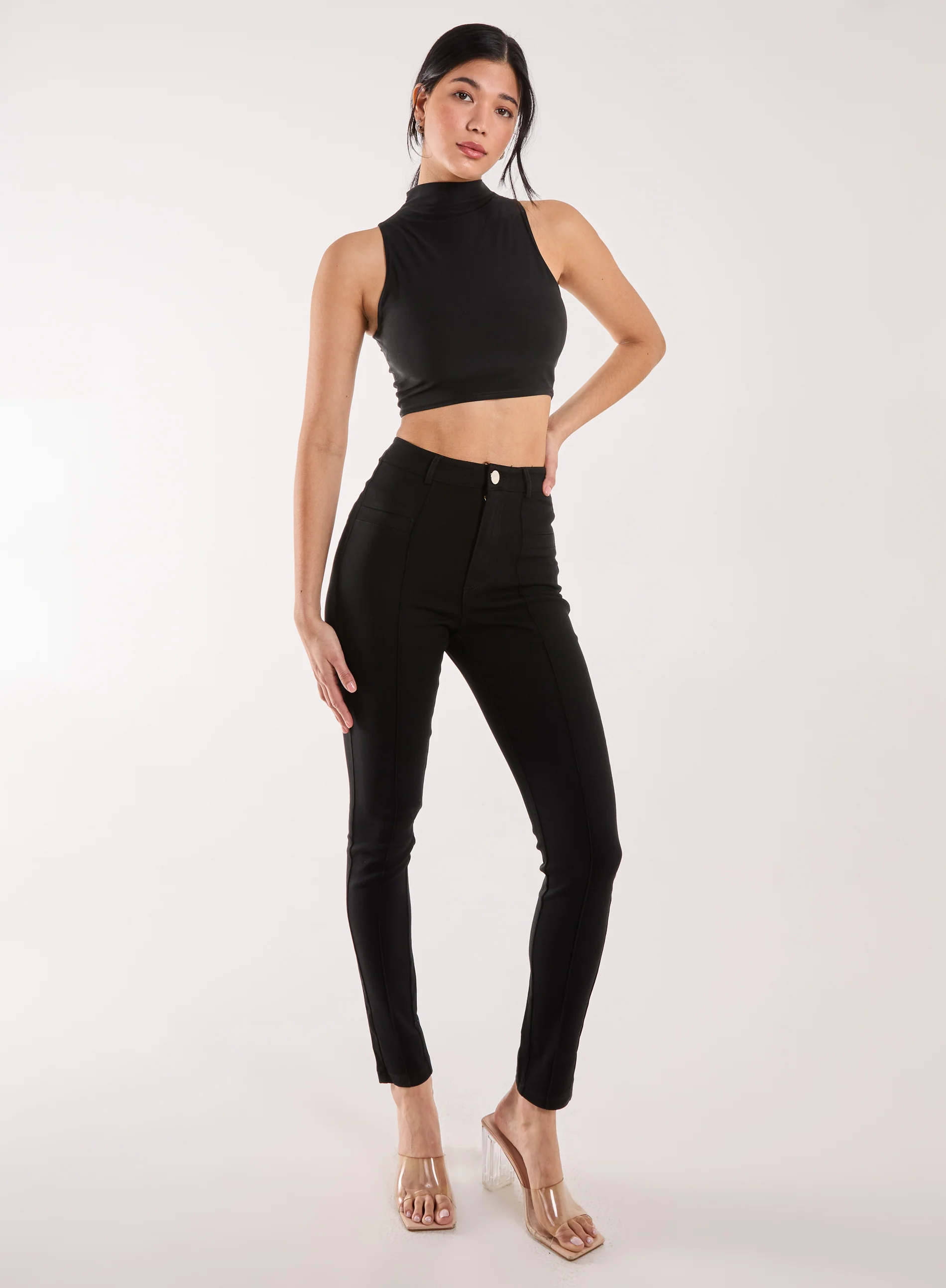 Slim Fit Seam Detail Trousers