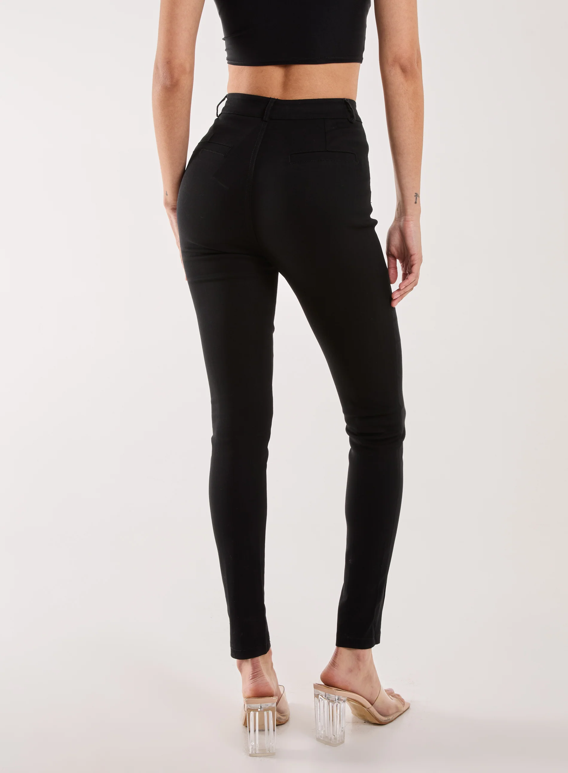 Slim Fit Seam Detail Trousers - Image 4