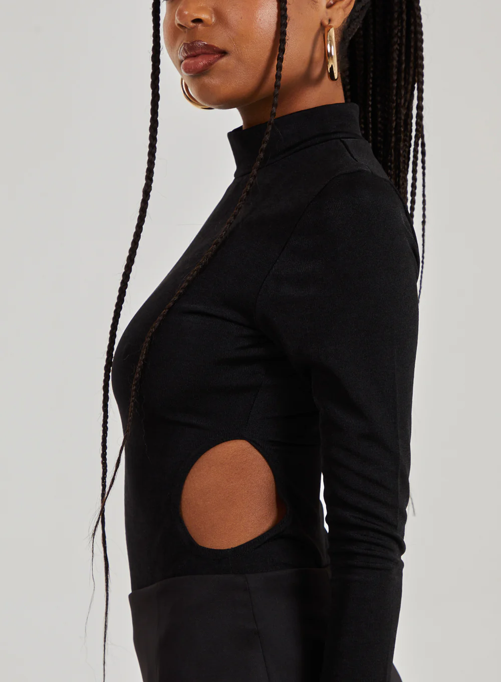 Slinky Cut Out Flare Sleeve Bodysuit - Image 2