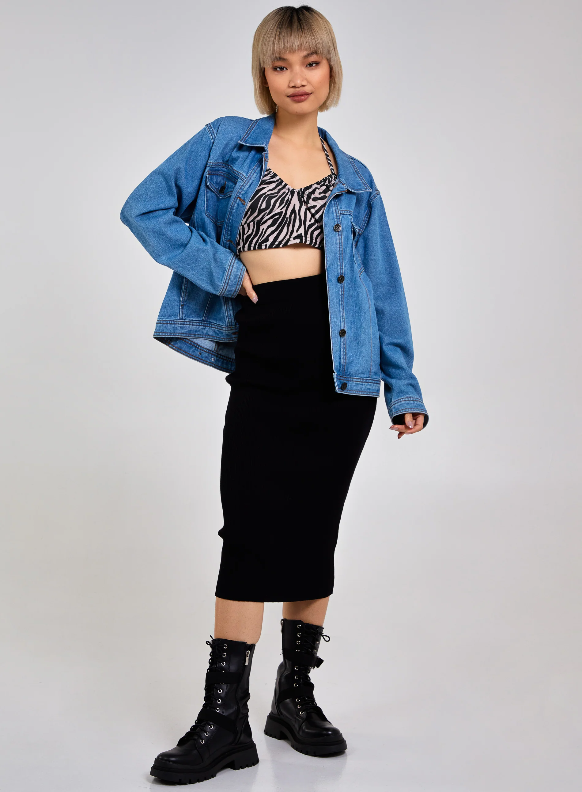 Zebra Print Halter Neck Top - Image 2