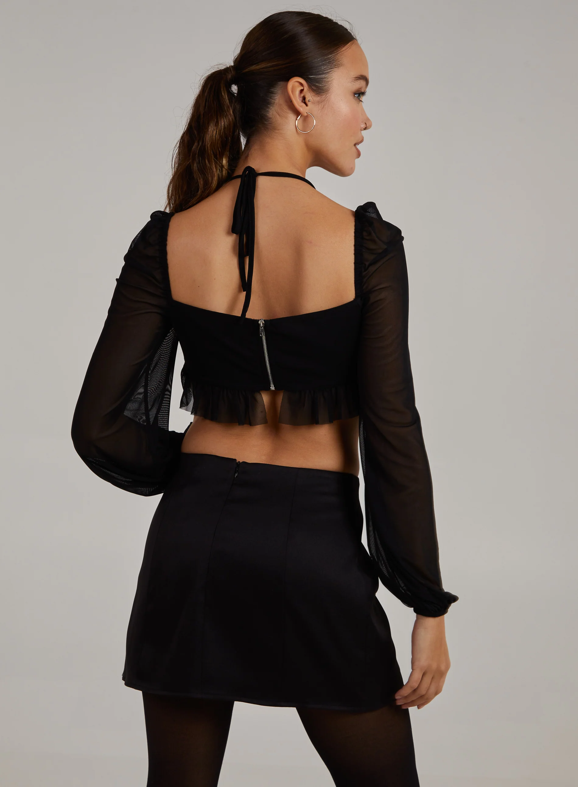Tie Front Halter Neck Bralette - Image 4