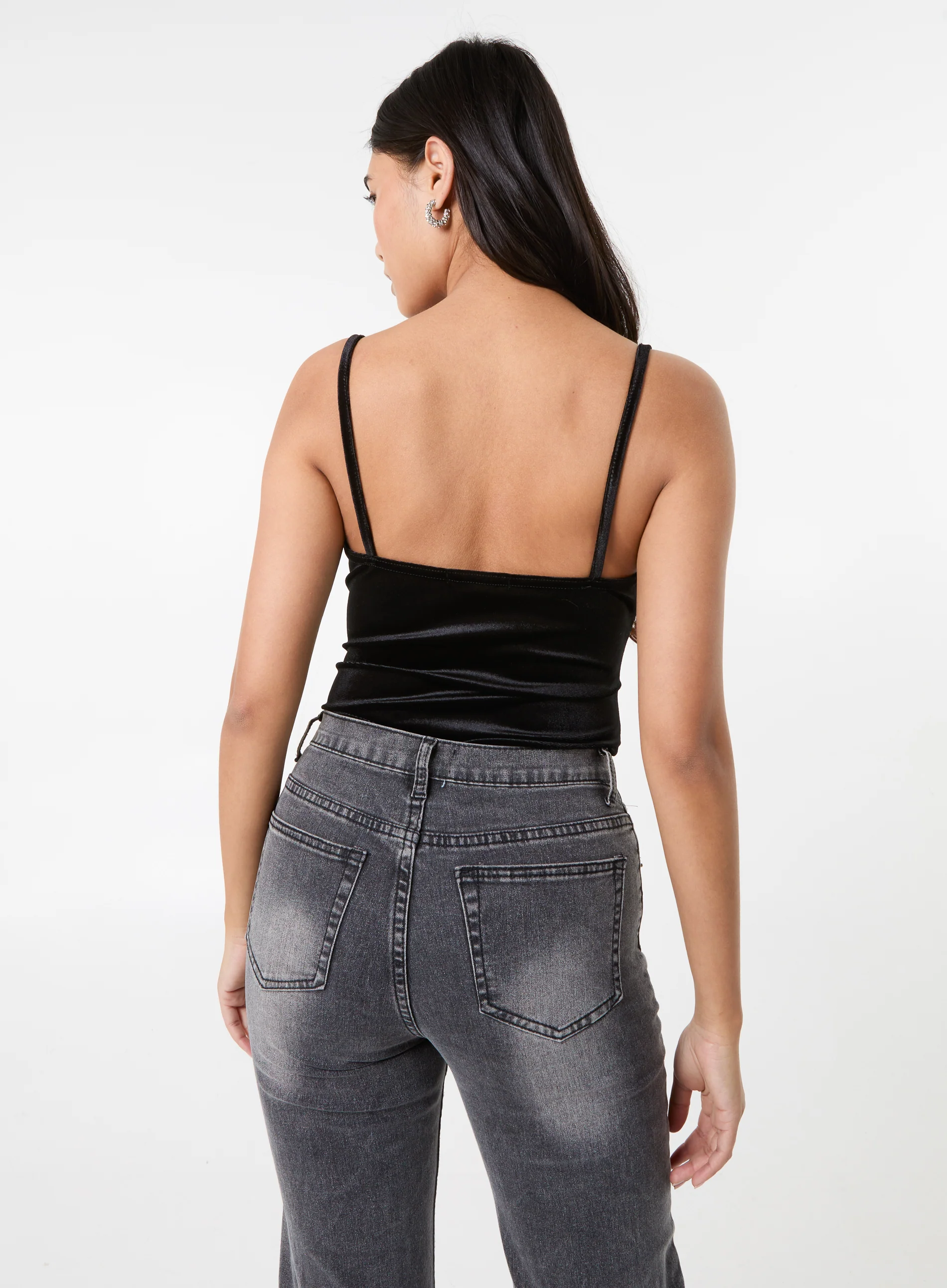 Velvet Cowl Neck Bodysuit - Image 6