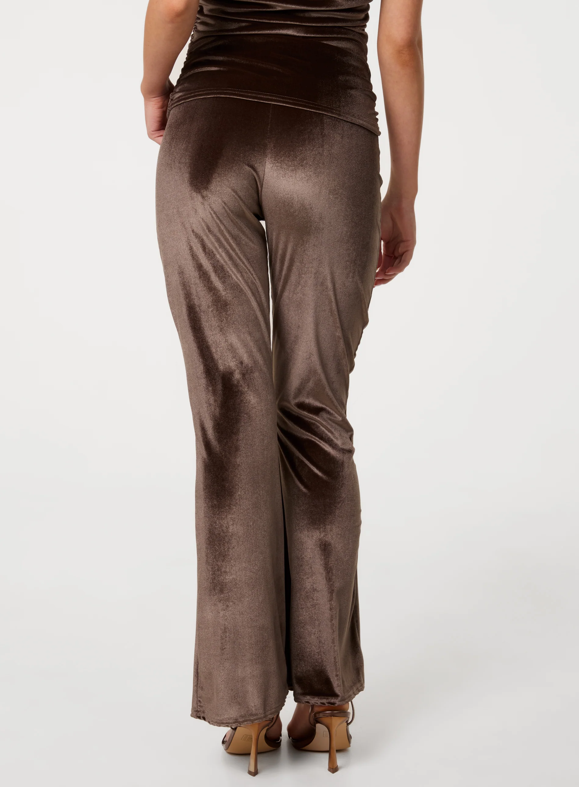 Velvet Flare Trousers - Image 4
