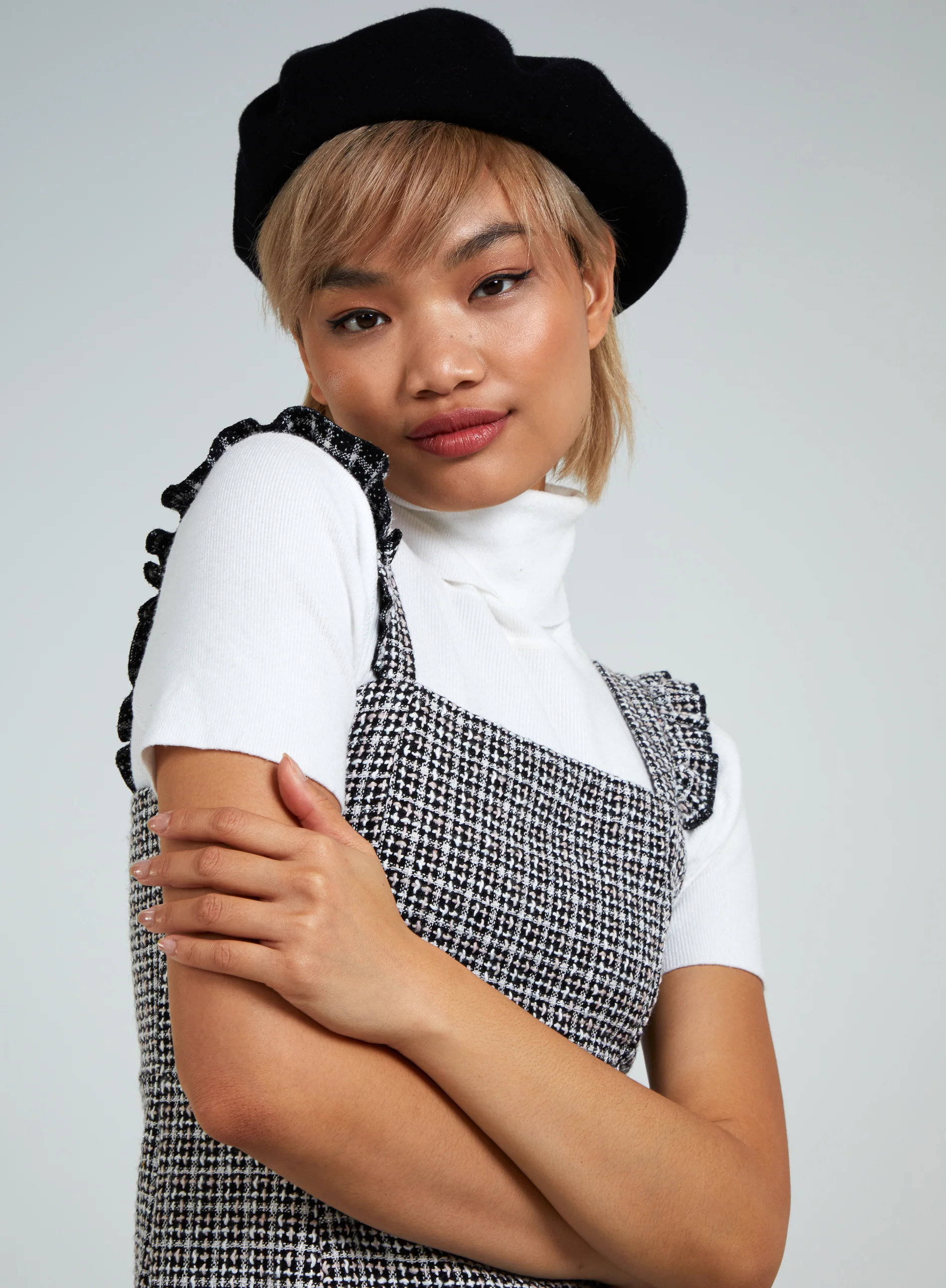 Tweed Pinafore Dress - Image 3