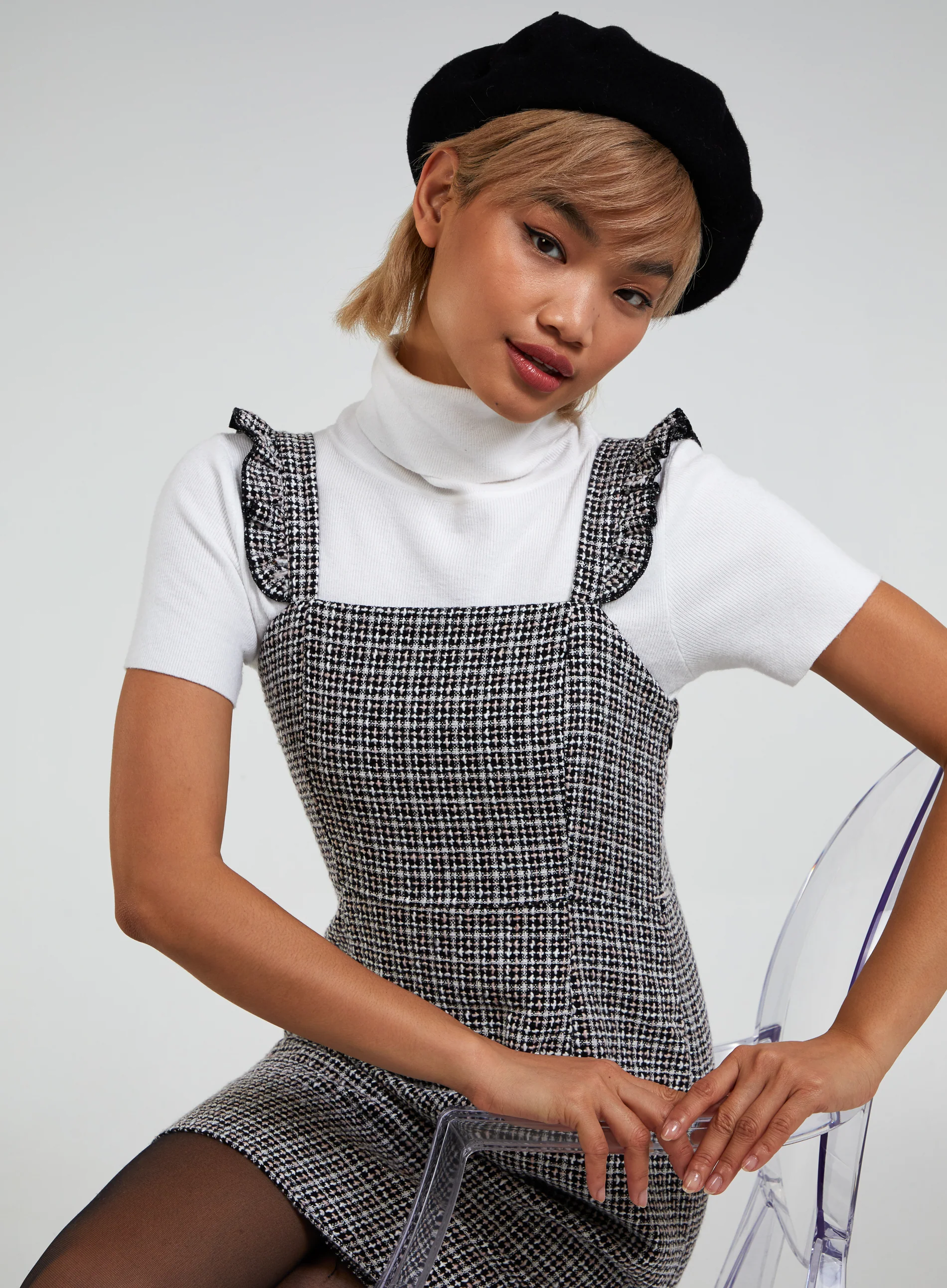 Tweed Pinafore Dress - Image 5